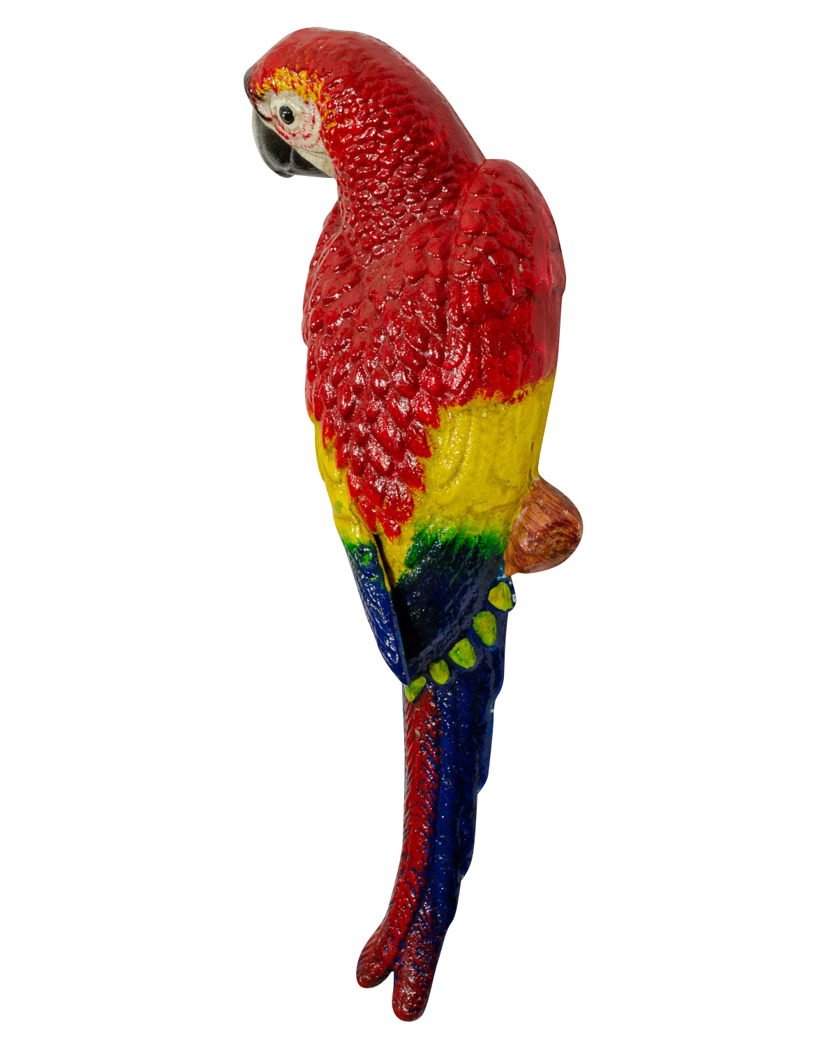 NG-52-3 Eisenfigur Papagei Ara Statue Figur Skulptur Eisen Antik-Stil 35cm links (a)