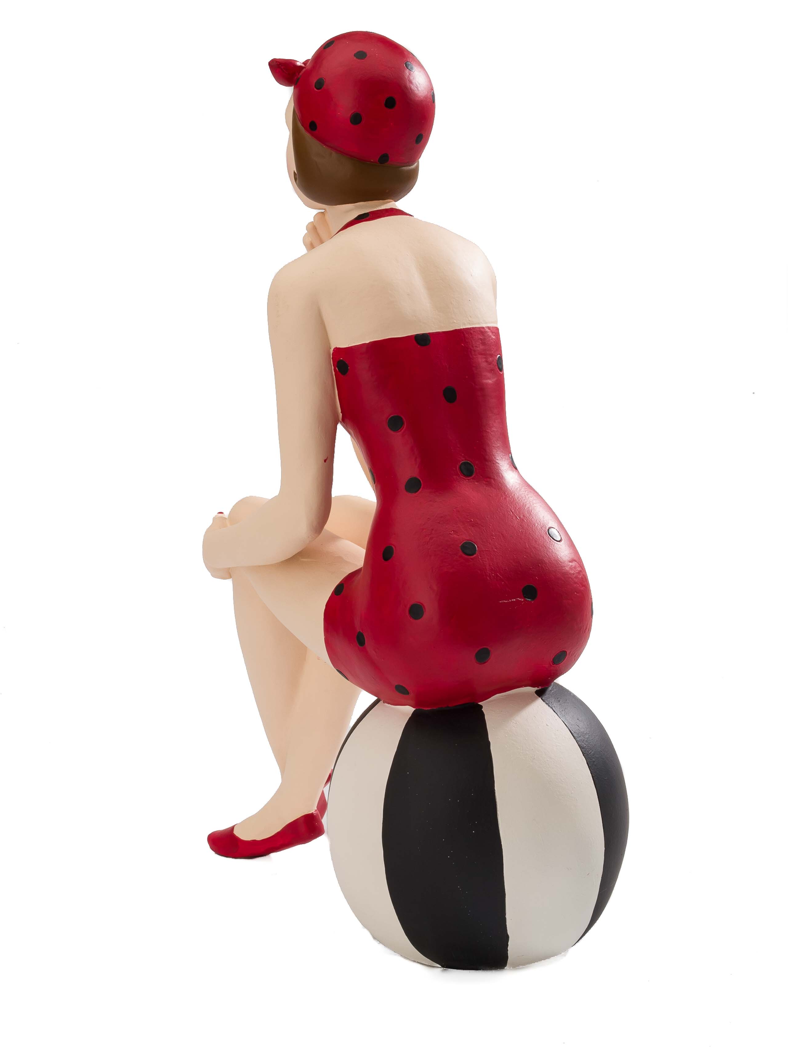 NB-72-3 Figur Pin-up-Girl 50er 60er Jahre Sexy Akt Sonnenbad am Strand Vintage Stil