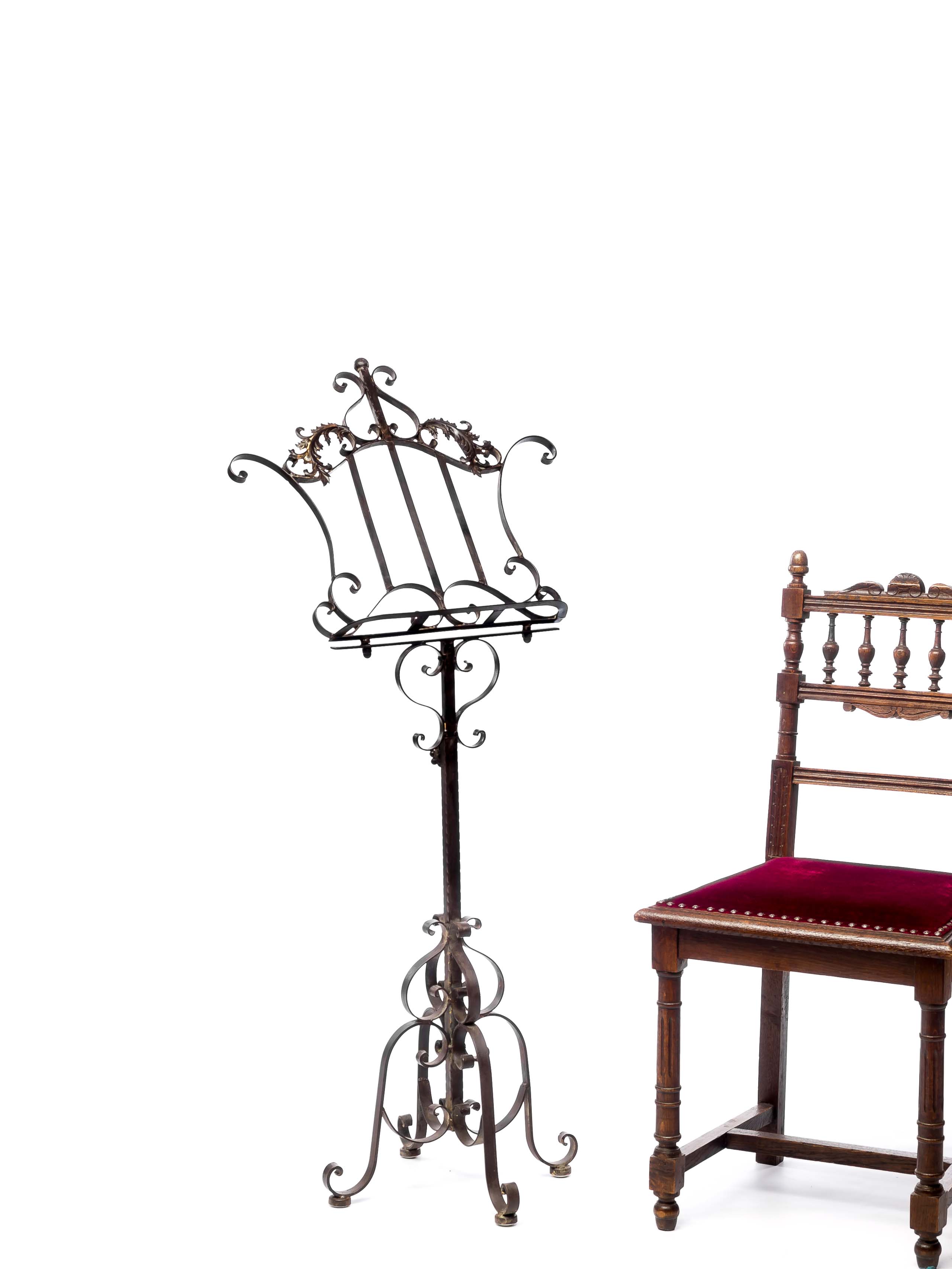 Notenständer Eisen Aufsteller Notenpult Barockstil bis 170cm Menükartenhalter