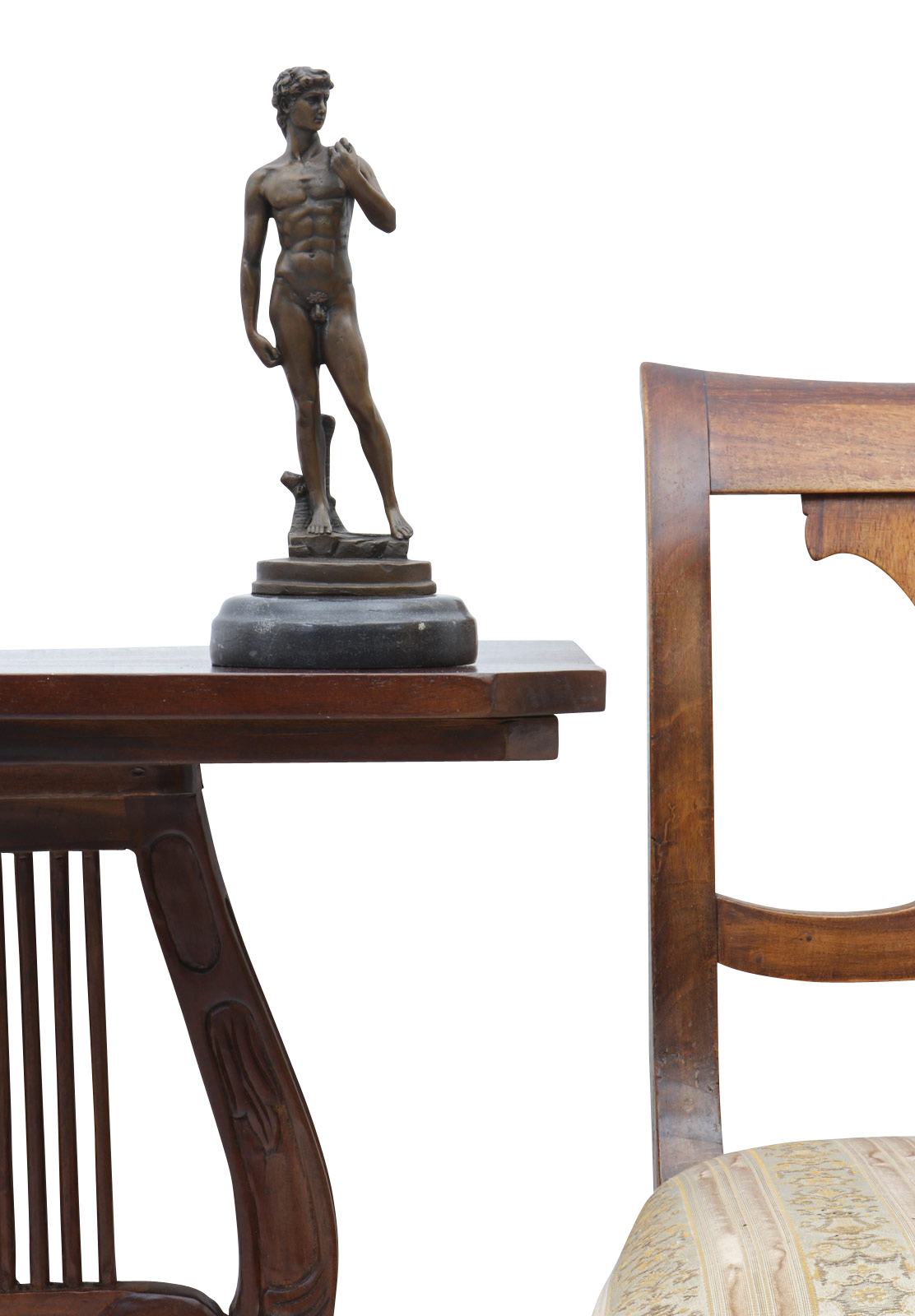 YB-215_6 Bronzeskulptur David nach Michelangelo Figur Mythologie Antik-Stil Replik Kopie