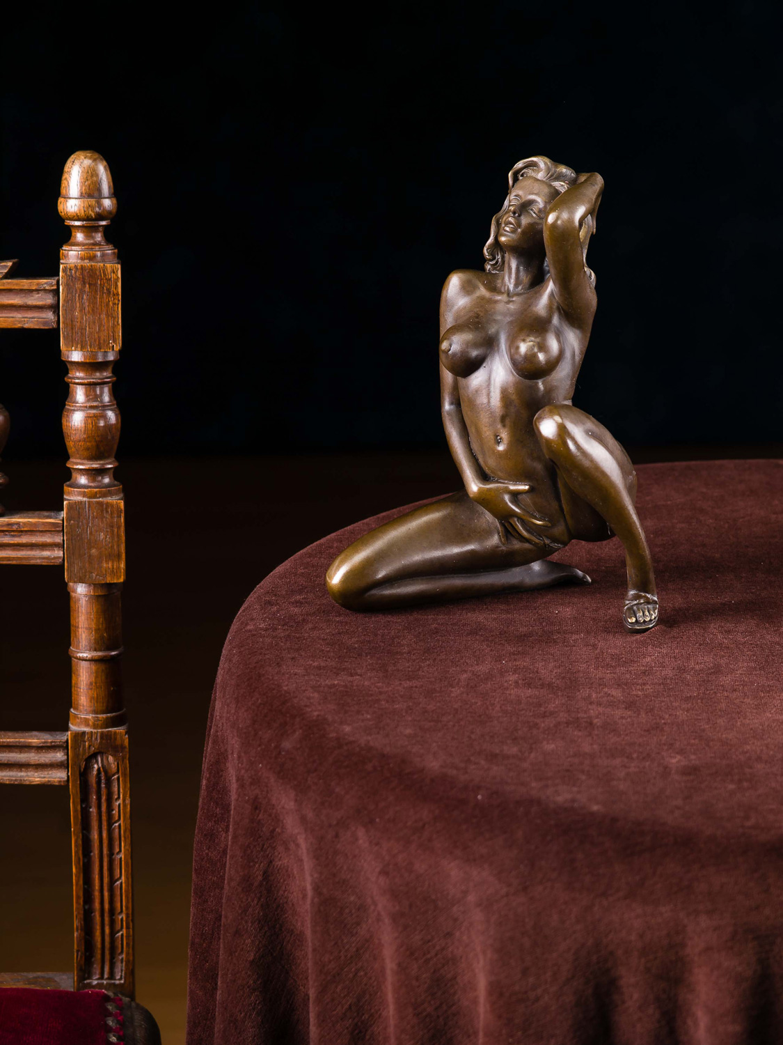2014-07-17_Auktionshaus_061 Bronze Figur nackte Dame Akt erotische Kunst Bronze Bronzeskulptur sculpture