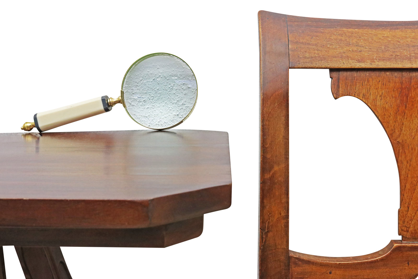 aubaho-LS-A424_3 Lupe Leselupe Lesehilfe Antik-Stil Handlupe Vergrößerungsglas d