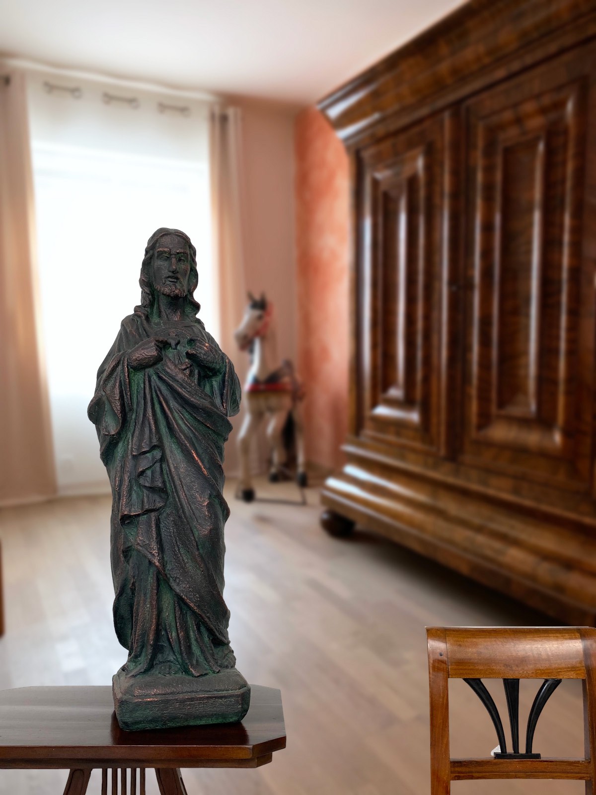 XZ-15-neu-2_ Skulptur Jesus Heiligenfigur 82cm Figur Statue Kunststein Antik-Stil