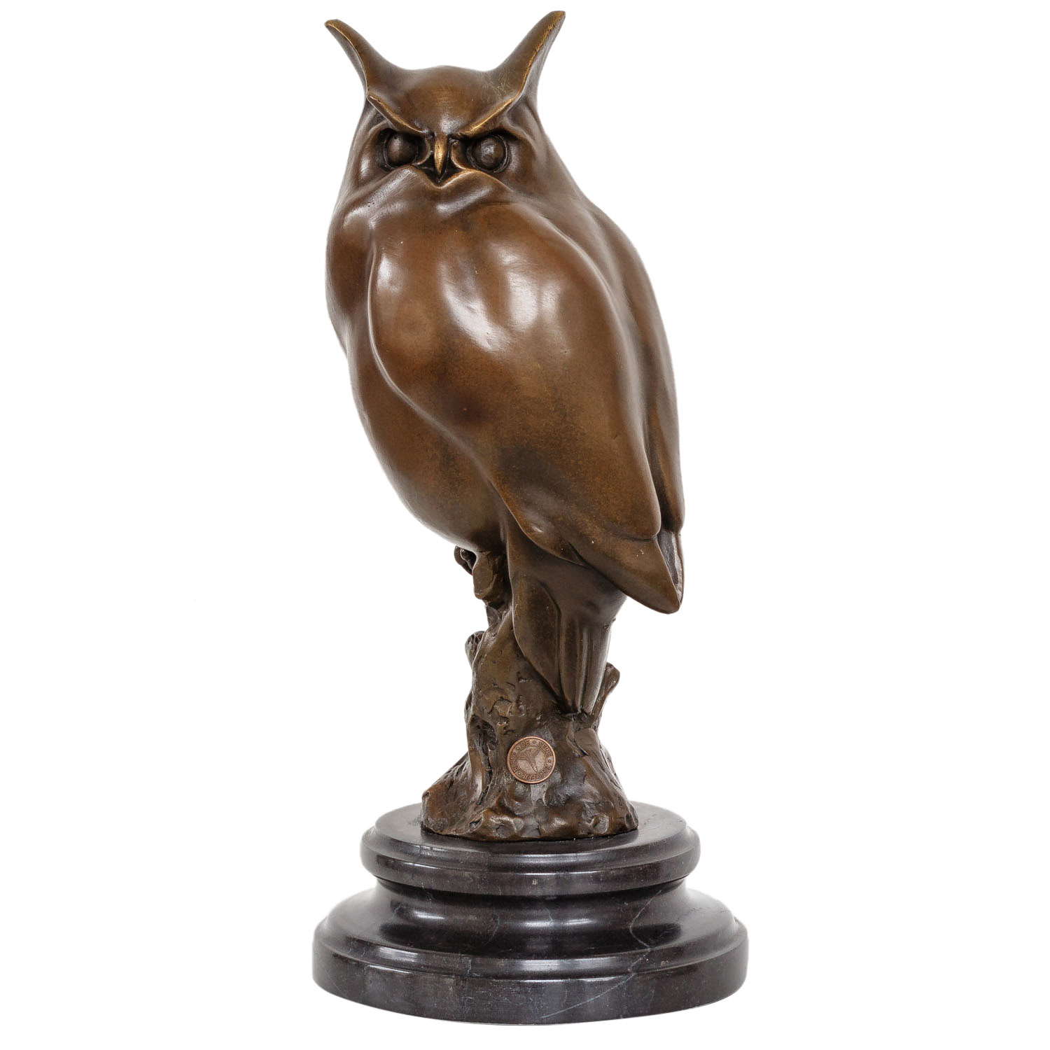 KF-57-1 Bronzeskulptur Eule im Antik-Stil Bronze Figur Statue 31cm