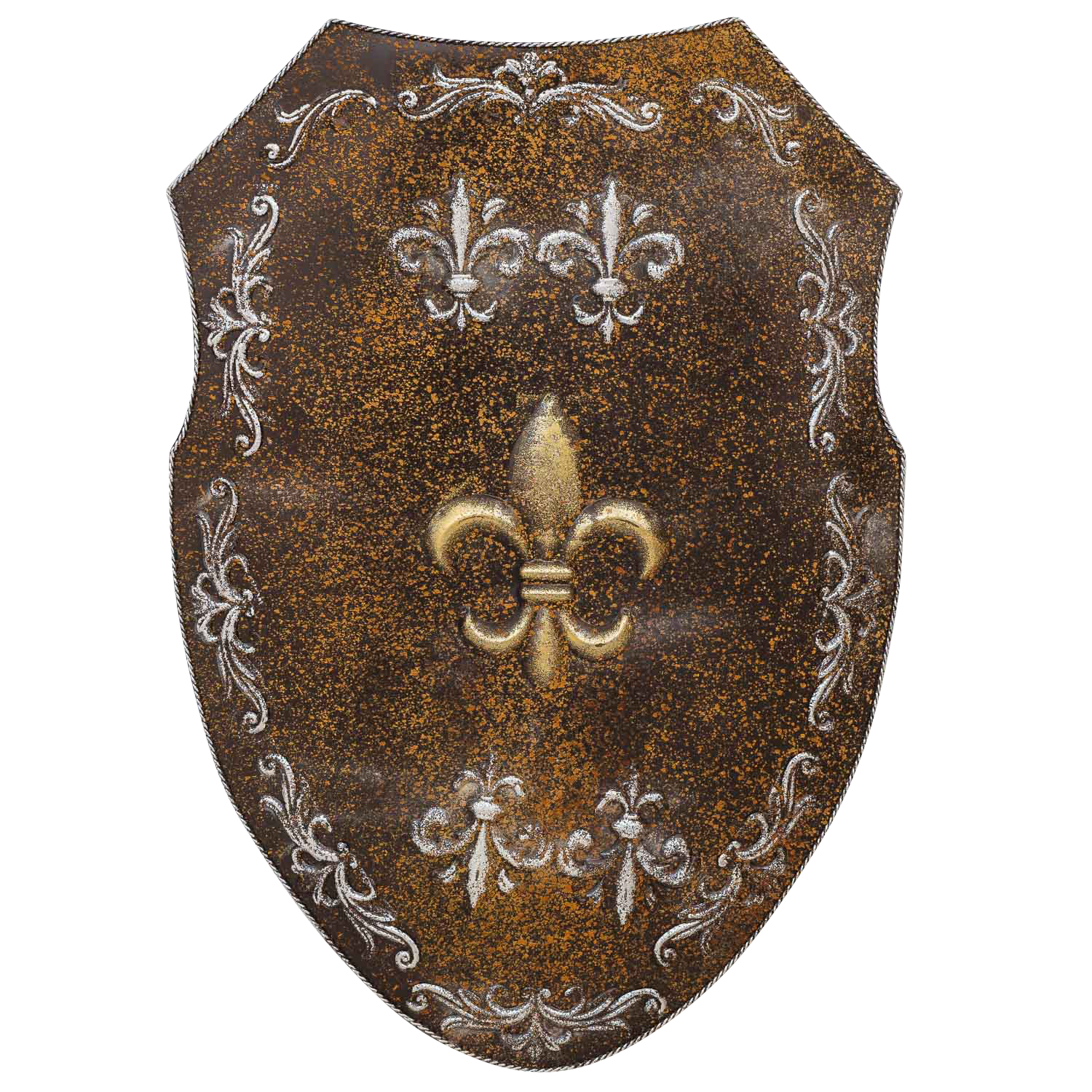 RX-372-1 Eisenschild Ritterschild Ritter Wandschild Schild Wappen Rost Antik-Stil 71cm