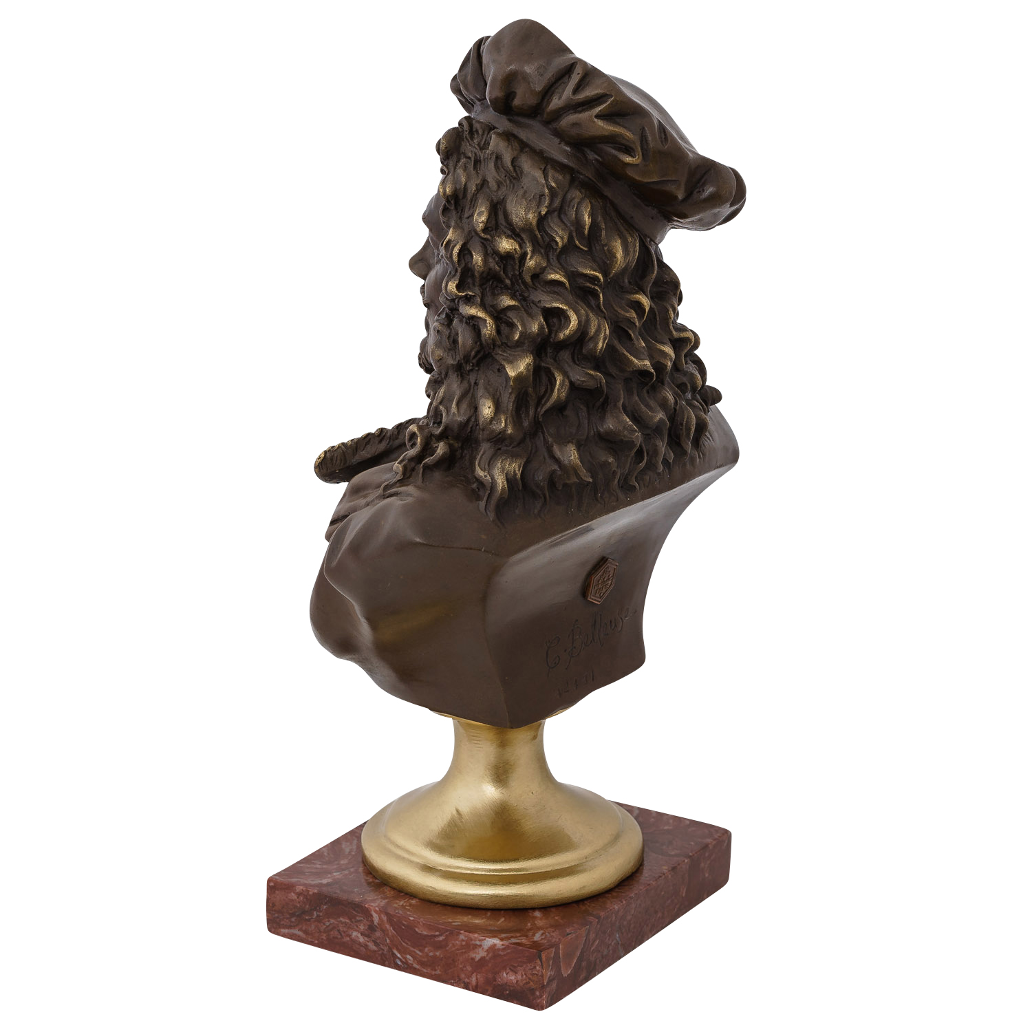 BE-73-4 Bronzefigur Rembrandt Harmenszoon van Rijn Künstler Barock Büste Skulptur Bronze