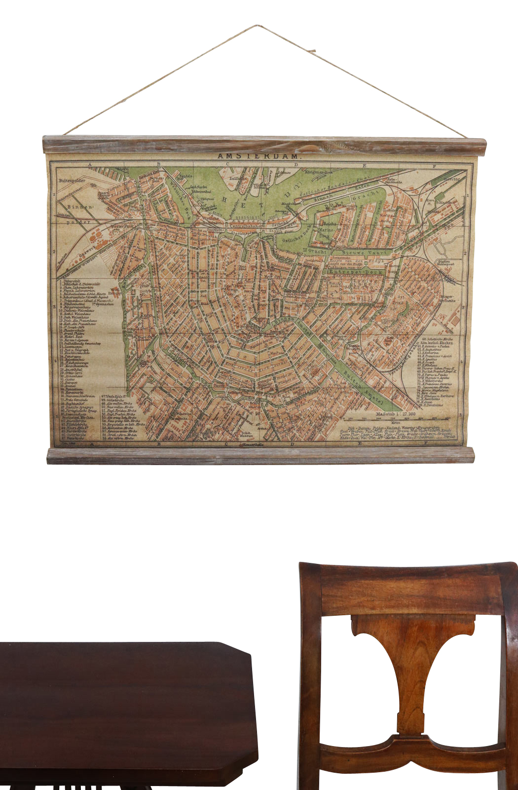 SJ-5_4 Landkarte Weltkarte historische Karte Wandkarte Antik-Stil Amsterdam Holland