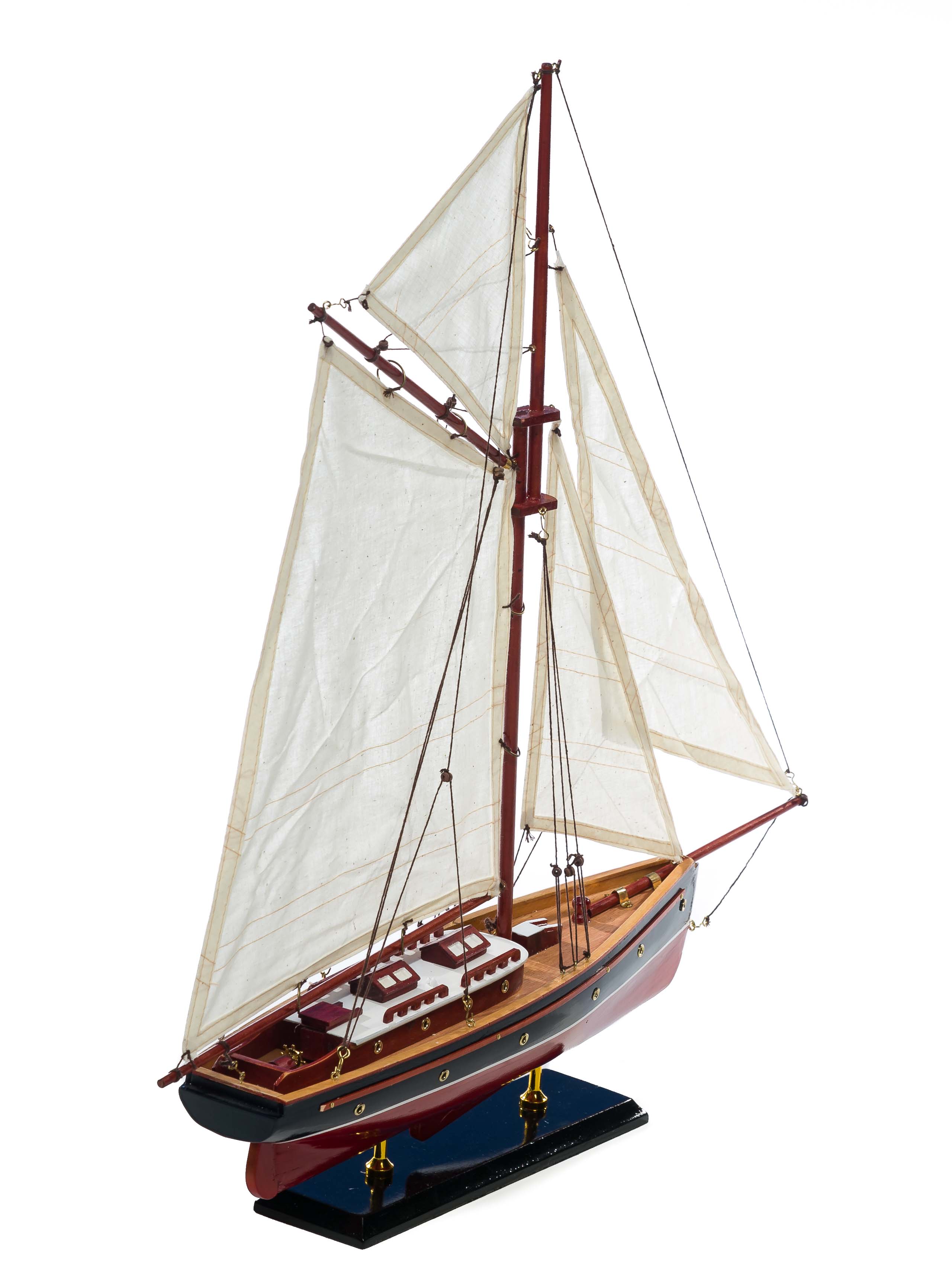 5188-5 Modellschiff Segelyacht Yacht Holz Schiff Boot Segelschiff Schiffsmodell Maritim