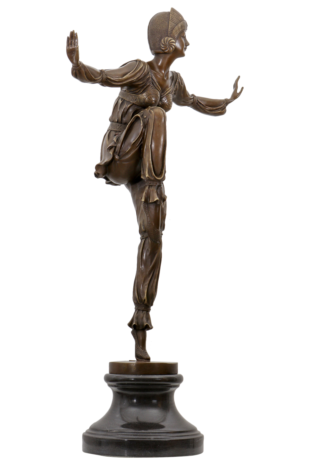 UP-2-4 Bronzeskulptur Tänzerin Frau Bronze Figur Statue im Antik-Stil - 75cm
