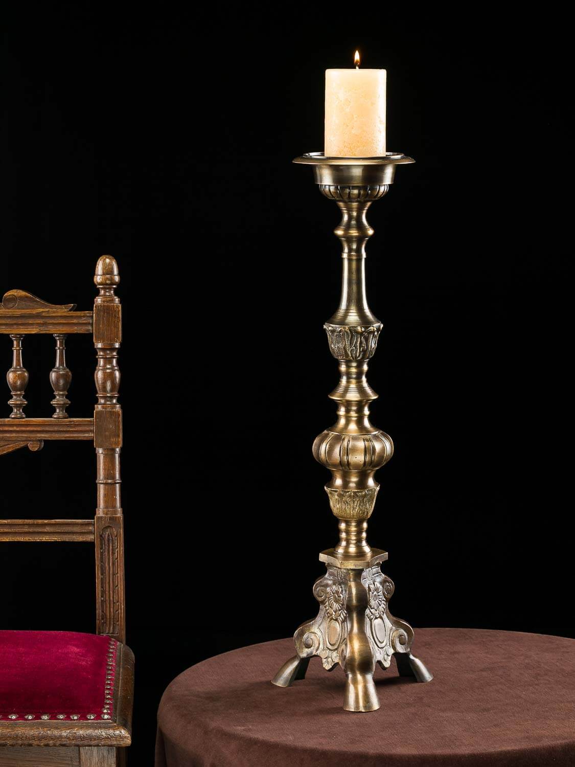 Kerzenleuchter 65cm Altarleuchter Kerzenständer Standleuchter Barockleuchter