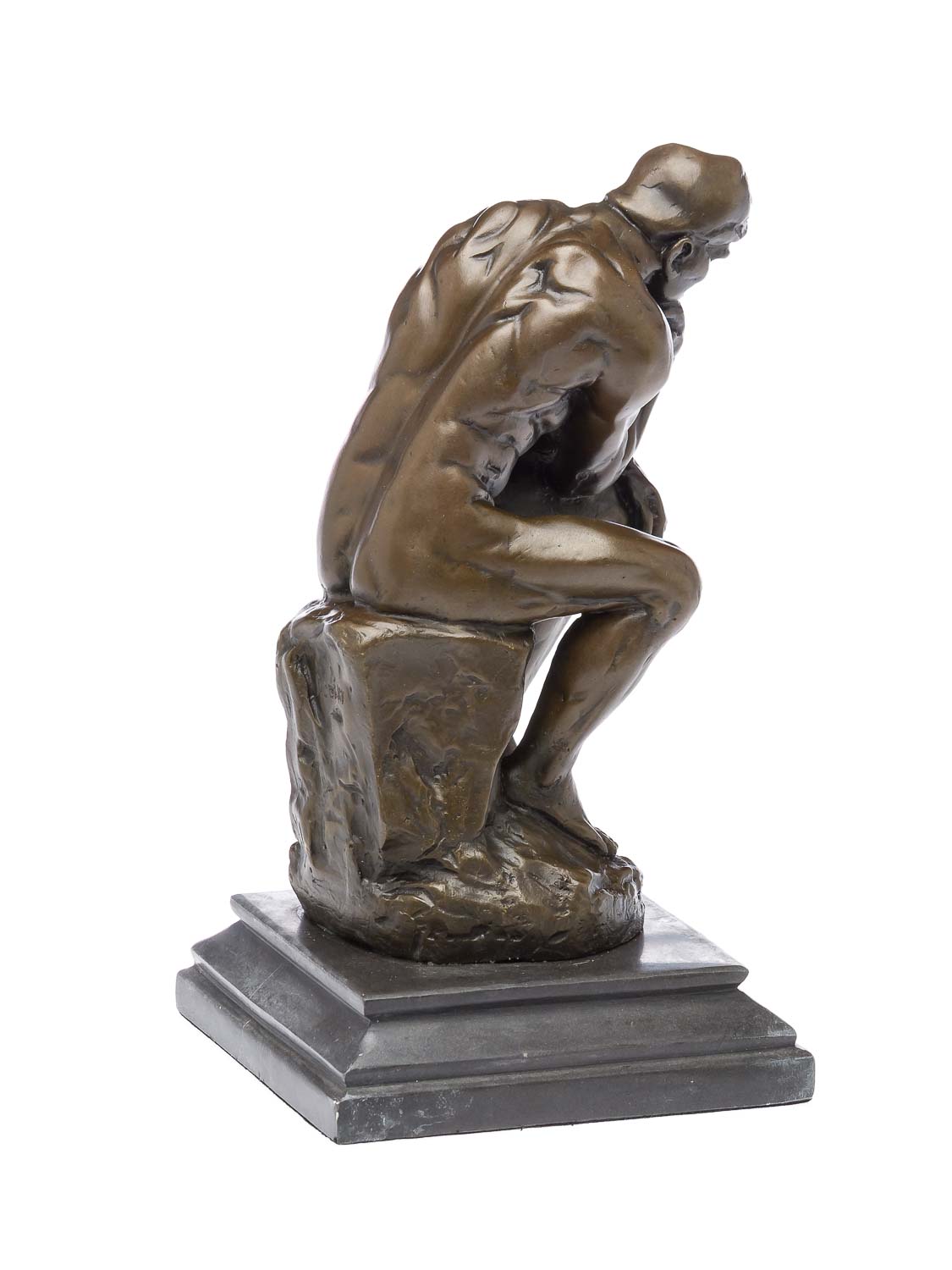 2016-05-25_Auktionshaus_006 Bronzeskulptur der Denker Mann Bronzefigur Skulptur nach Rodin 25cm