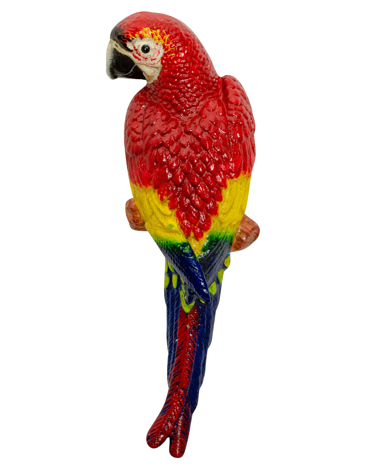 NG-52-1 Eisenfigur Papagei Ara Statue Figur Skulptur Eisen Antik-Stil 35cm links (a)