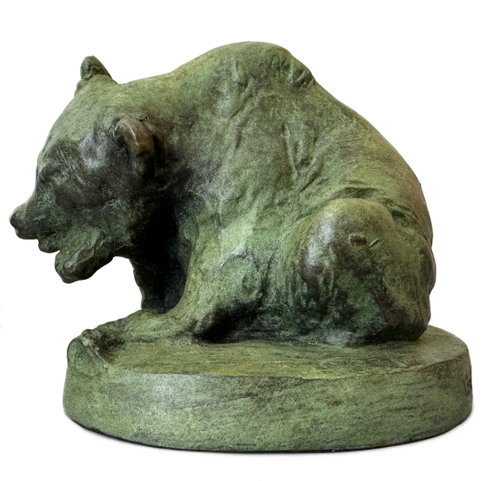 Bronze sculpture bear after Georg August Gaul replica copy figure antique style Figur, Bronze, Löwe, Säugetier, Tierwelt