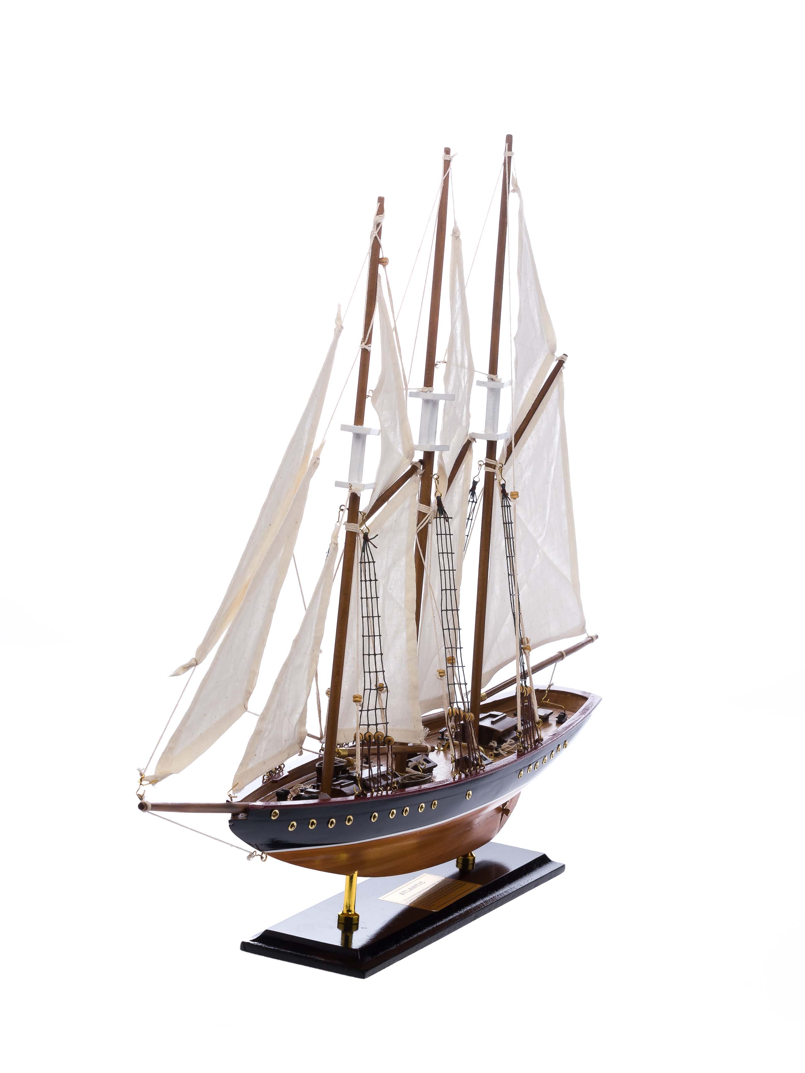 5165-3 Modelschiff Atlantic Segelschiff Segelyacht Yacht Schiffsmodell Schiff 71cm