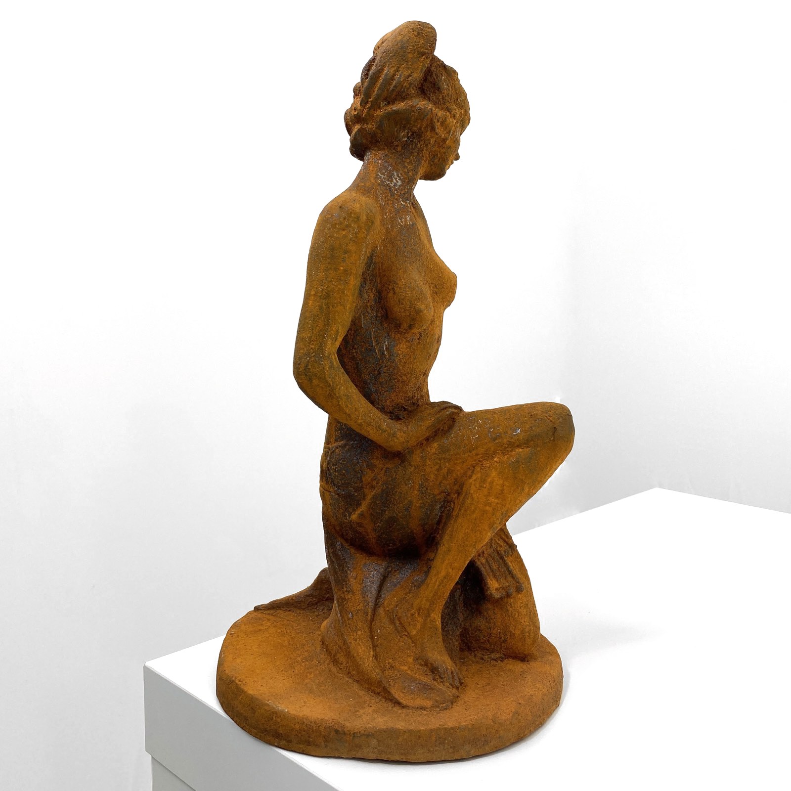 aubaho-FY31-R-2WeyDIKlM8Bn1q Gartenskulptur Frau Akt Erotik Eisen Garten Rost Eisenfigur Skulptur Antik-Stil