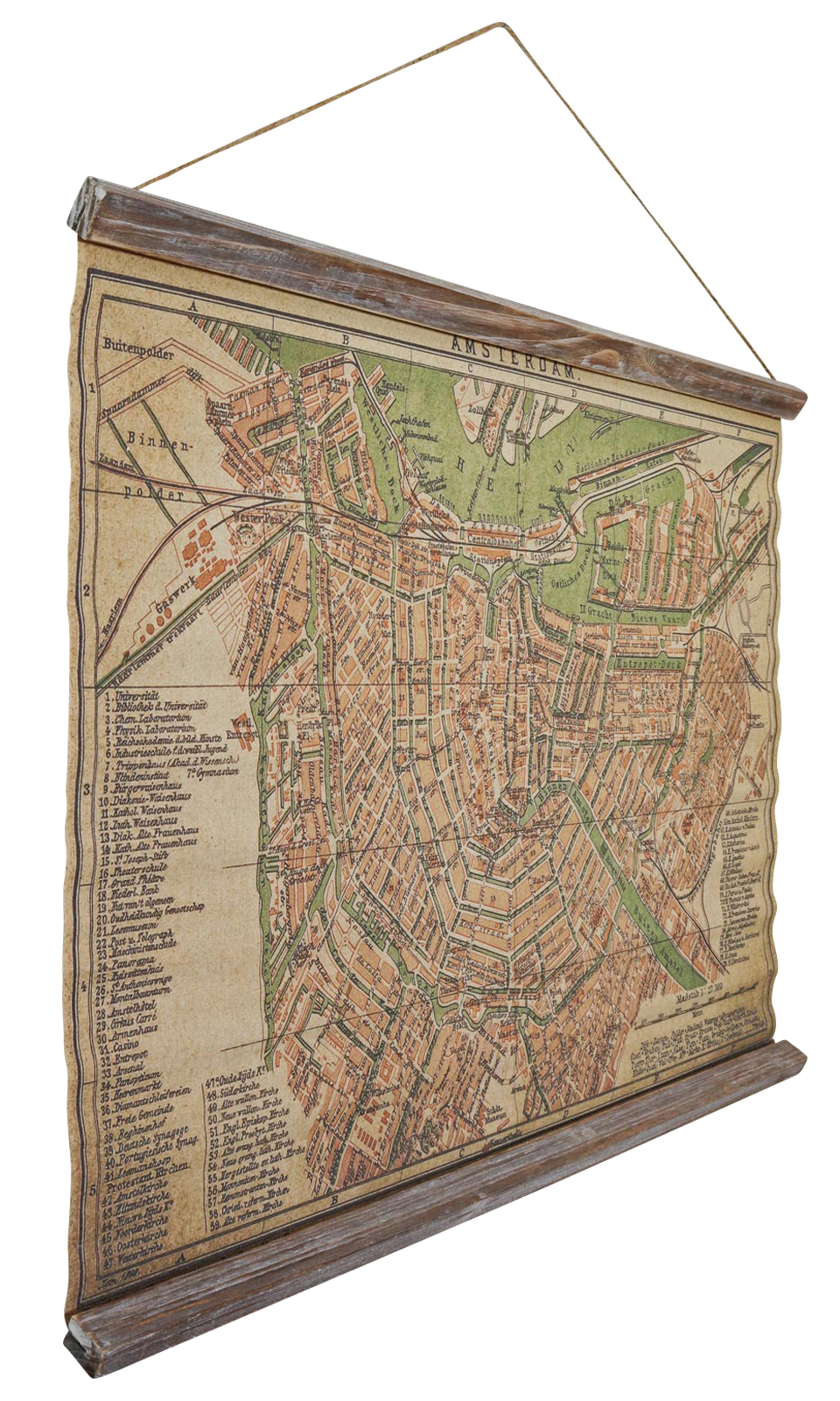 SJ-5_3 Landkarte Weltkarte historische Karte Wandkarte Antik-Stil Amsterdam Holland