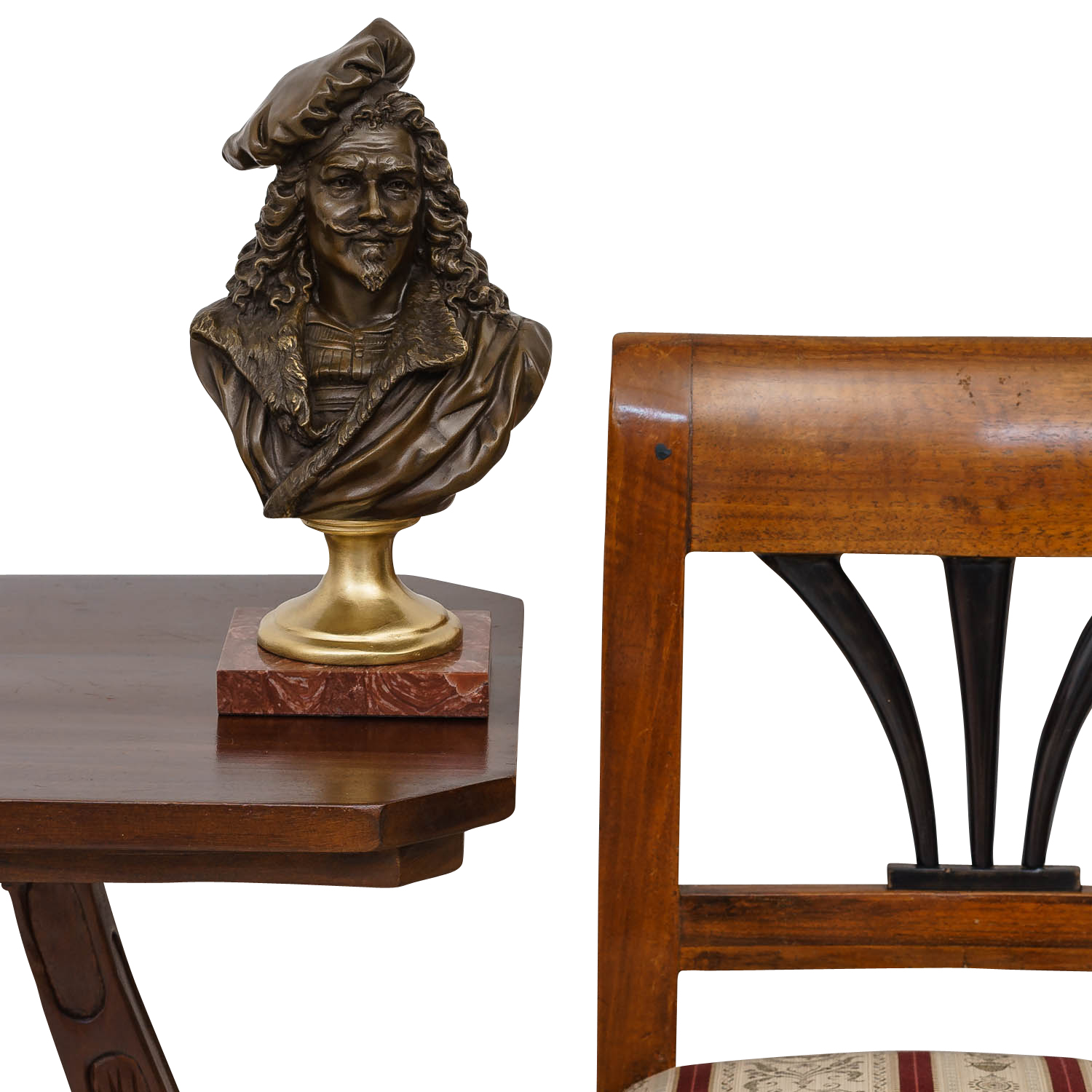 BE-73-1 Bronzefigur Rembrandt Harmenszoon van Rijn Künstler Barock Büste Skulptur Bronze