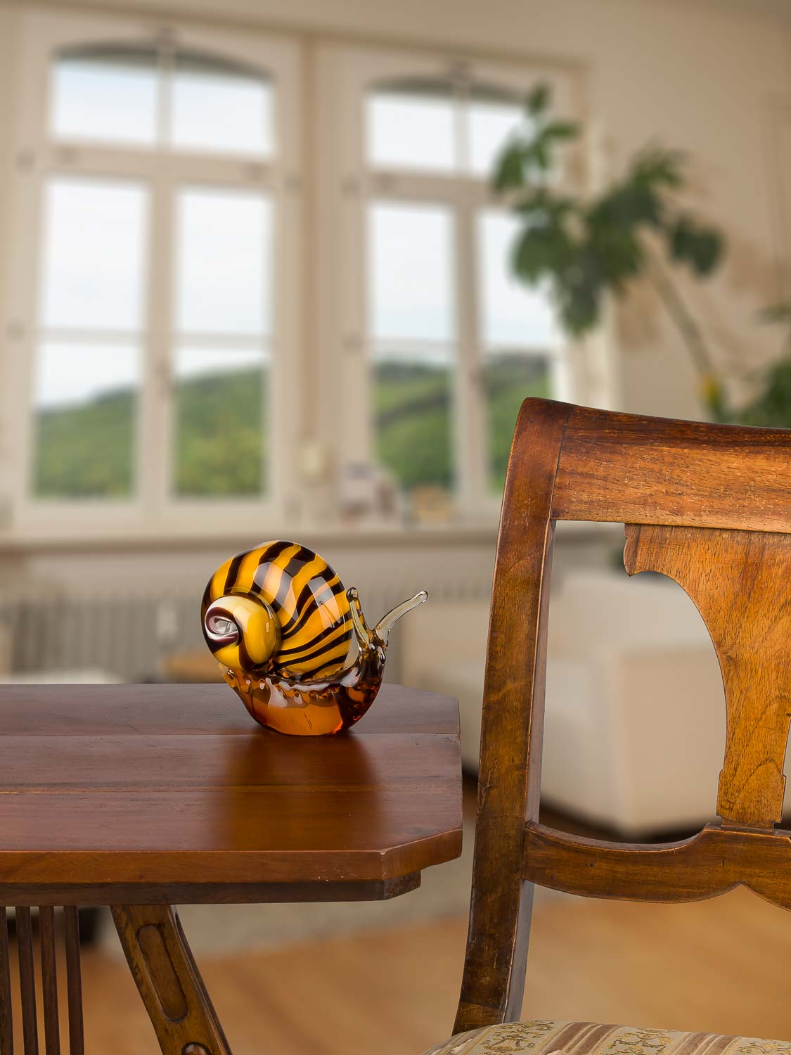 GL-496-06 Glasfigur Schnecke Glas im Murano Antik Stil - 18cm