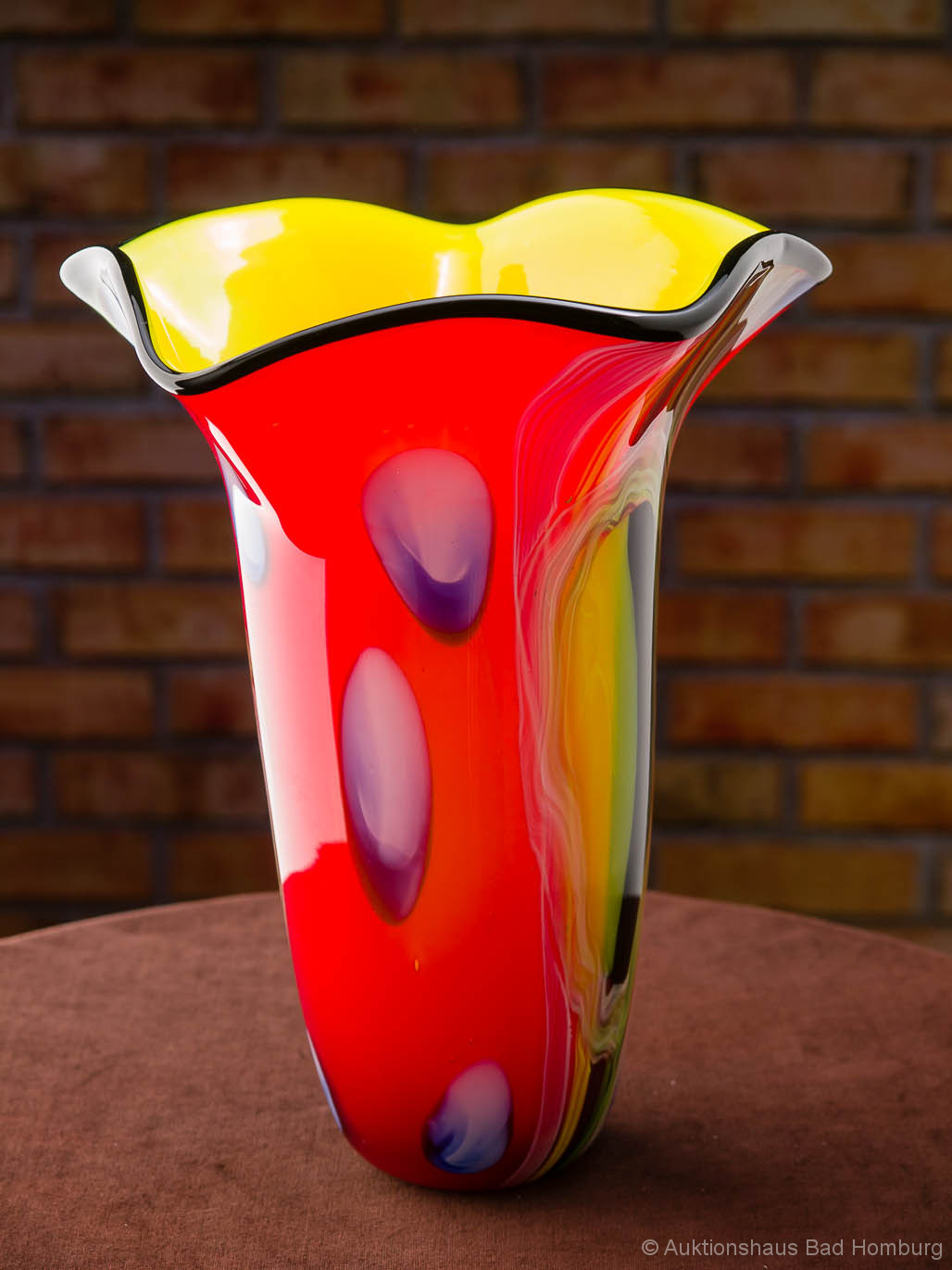 im-glas23b GLASVASE GLAS VASE ITALIEN MURANO ANTIK STIL HÖHE 32CM 3,5KG SCHWERE TISCHVASE