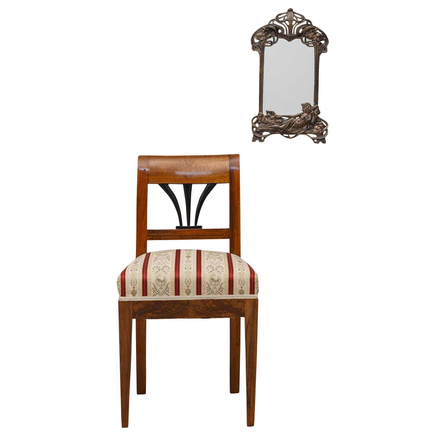 TX-21-4 Spiegel Schminkspiegel Kosmetikspiegel Jugendstil Eisen Antik-Stil 50cm