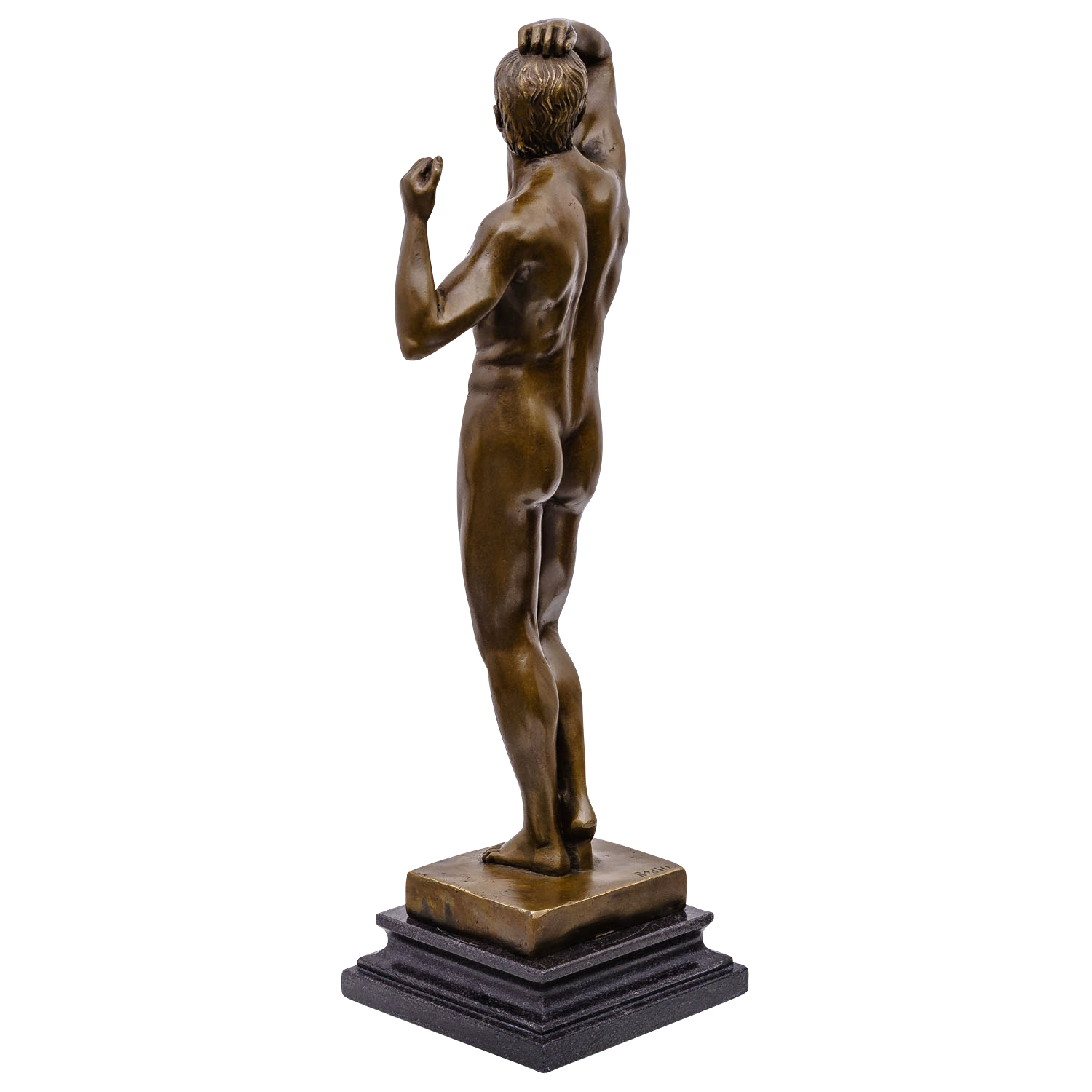 Bronzeskulptur erotische Kunst nach Rodin Bronze Akt Mann Figur Skulptur 47cm