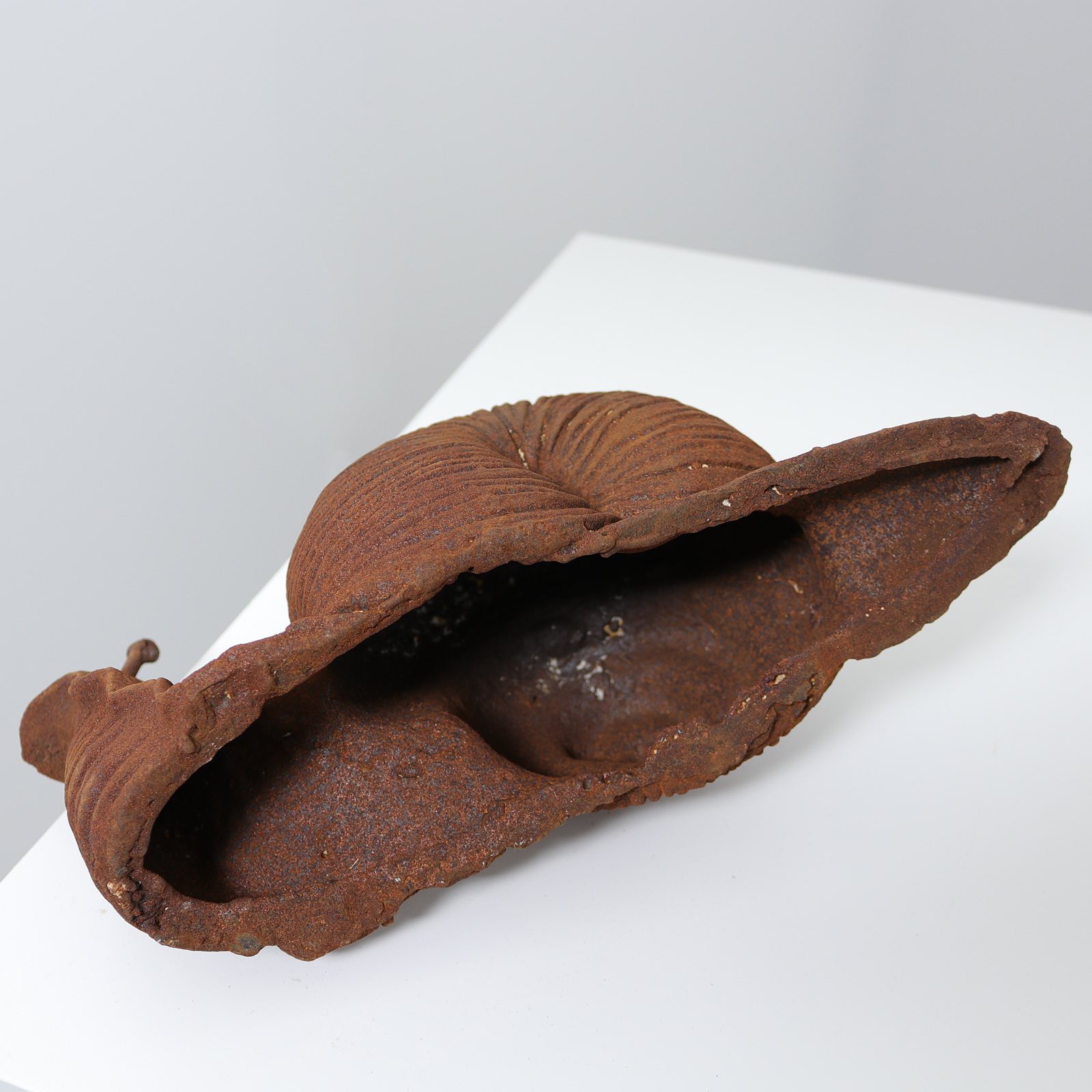 aubaho-schnecke-1-9 Gartenskulptur Schnecke Figur Eisen Garten Rost Eisenfigur Skulptur Gartenfigur