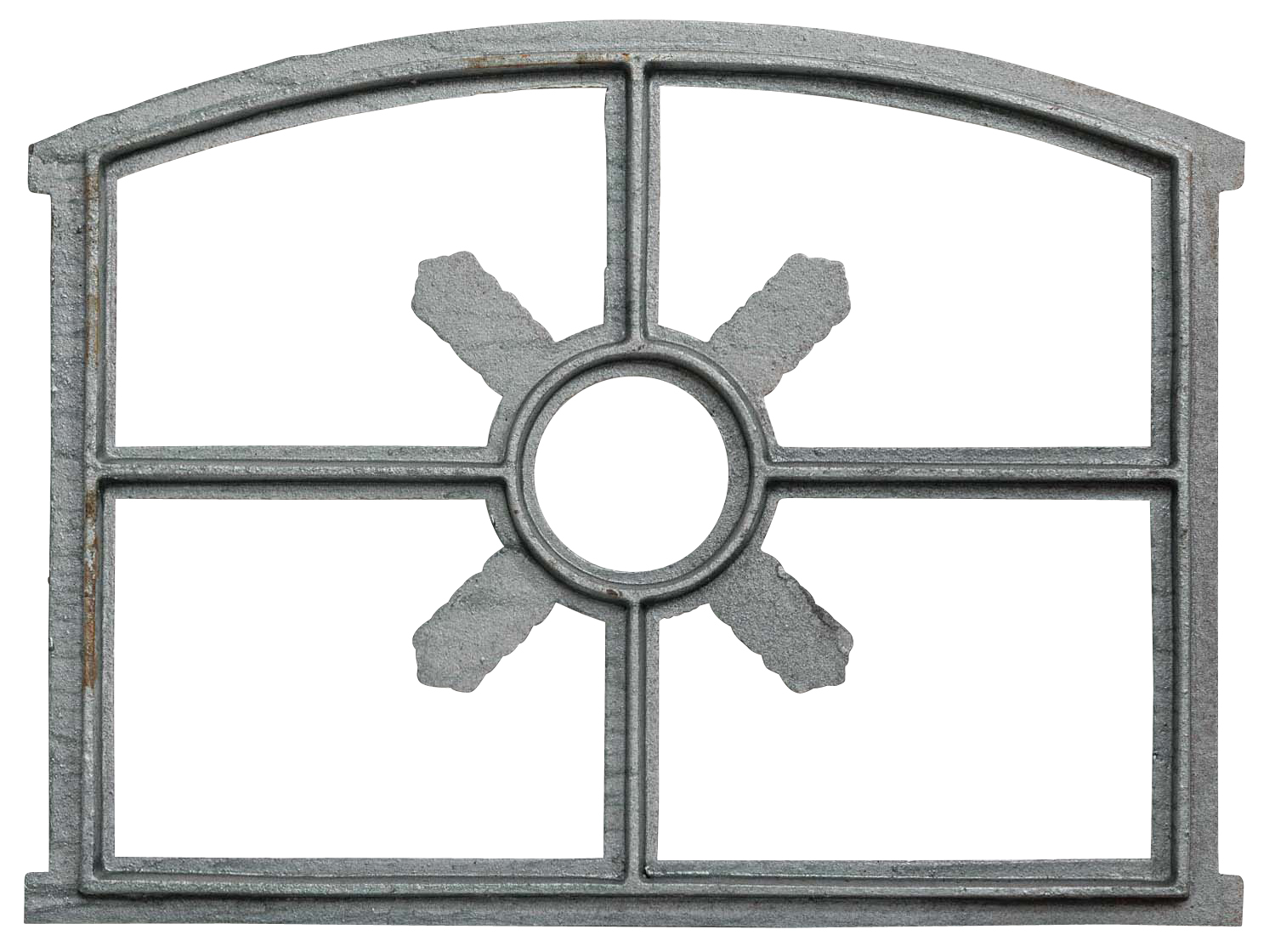 aubaho-F07B-G2 Fenster grau Stallfenster Eisenfenster Scheunenfenster Eisen 70cm Antik-Stil (q)