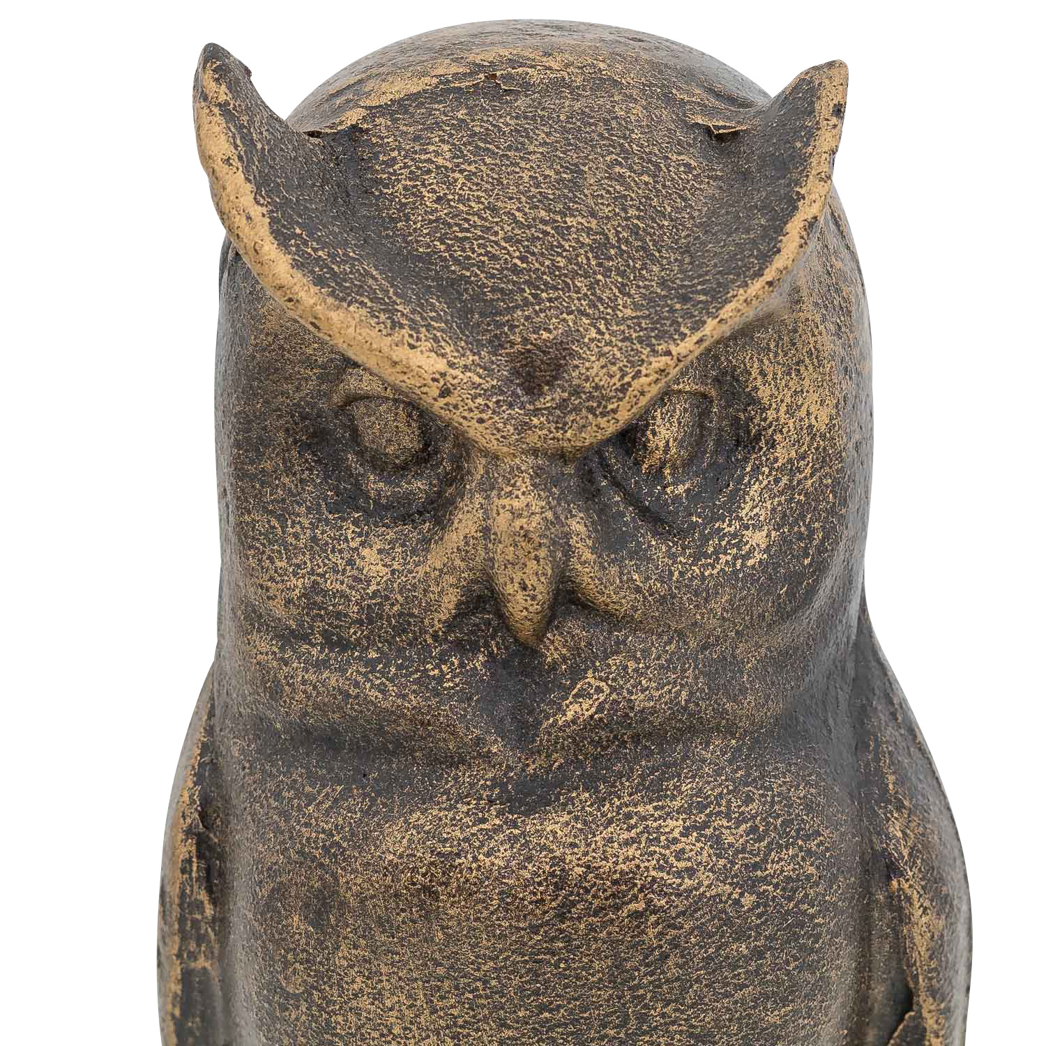 TX-261-8 Figur Eule Kauz Uhu Vogel Skulptur Eisen Dekoration Antik-Stil 16cm