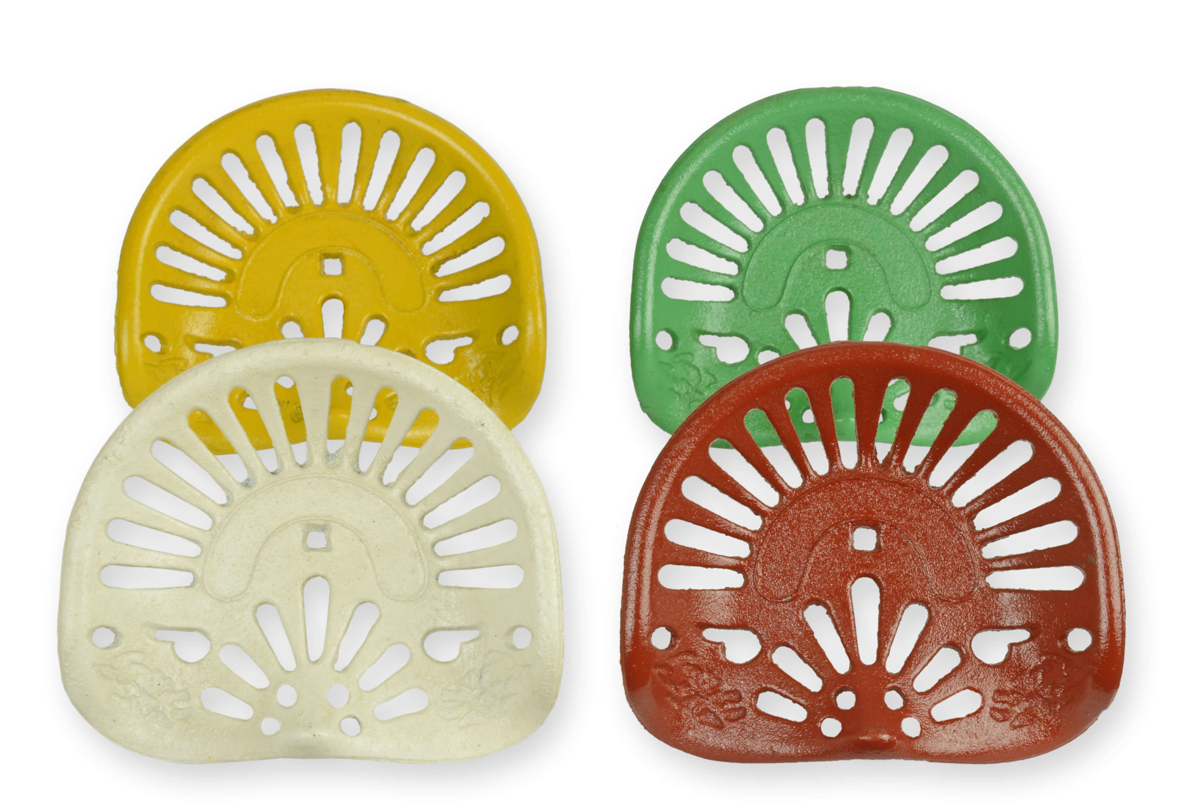 A set of 4 miniature tractor seats replica retro design decoration