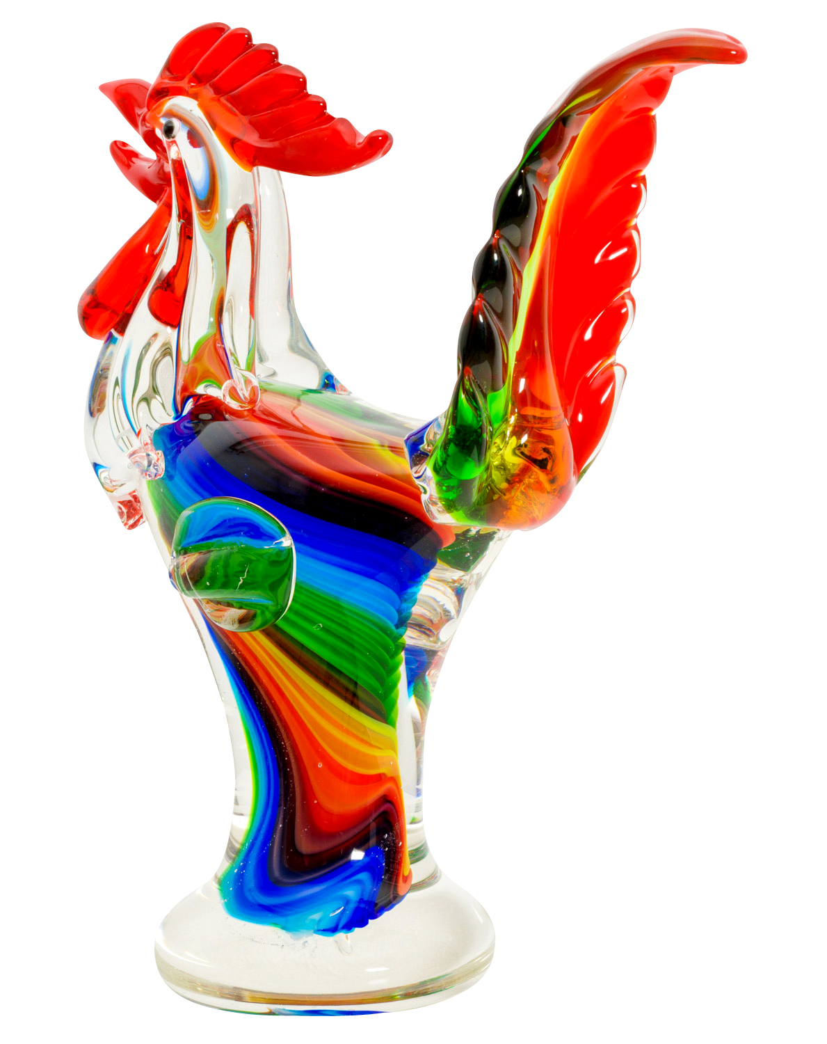 Glasfigur Figur Hahn Glas im Murano Antik Stil 29cm