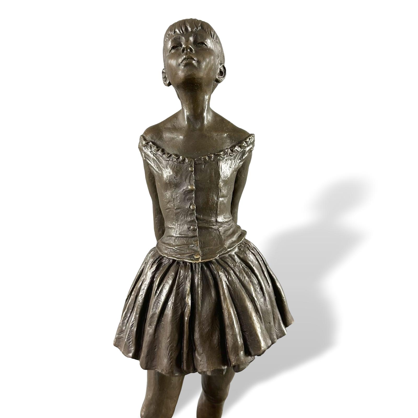 Bronzeskulptur Kopie nach Degas Tänzerin Ballerina Ballett Replik Skulptur 38cm