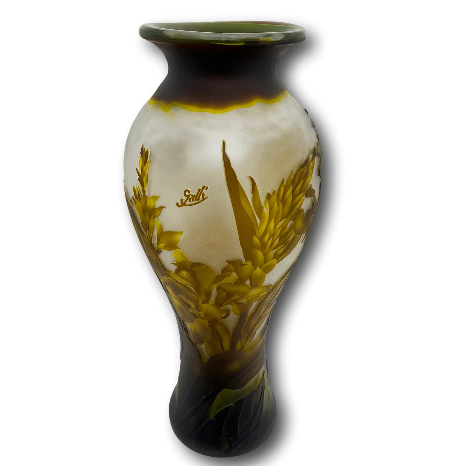 GV-57-3 Vase Replika nach Galle Gallé Glasvase Glas Antik-Jugendstil-Stil Kopie c8