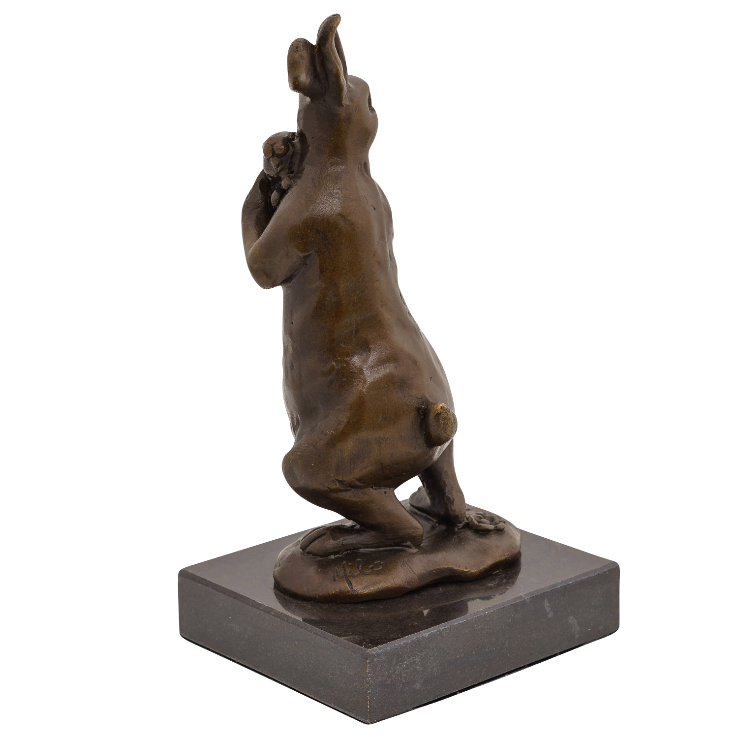 SL-38-5-copy Bronzeskulptur Hase mit Baby im Antik-Stil Bronze Figur Statue 16cm
