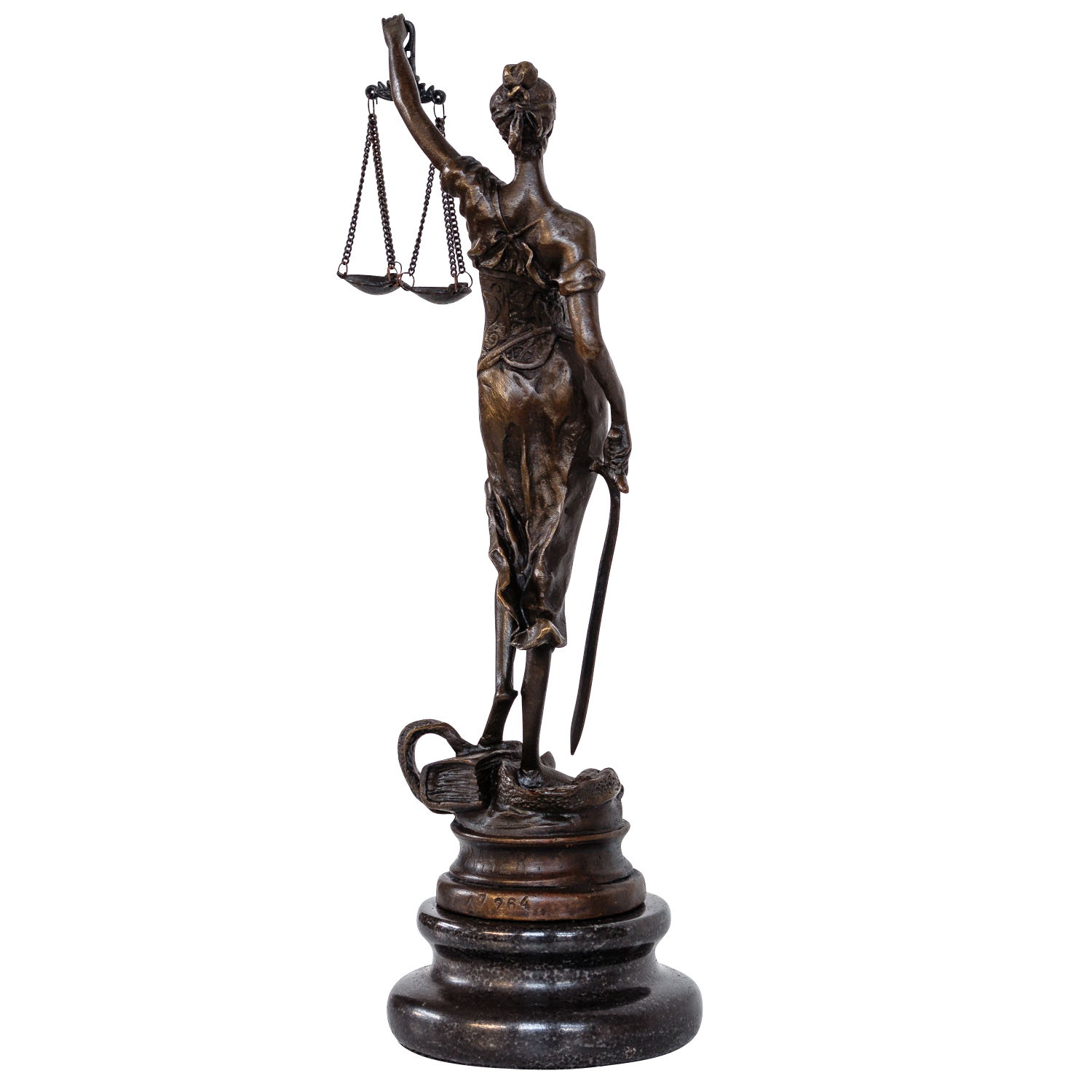 BT199-2 Bronzeskulptur Justitia Justizia Bronze Figur Skulptur im Antik-Stil - 24cm