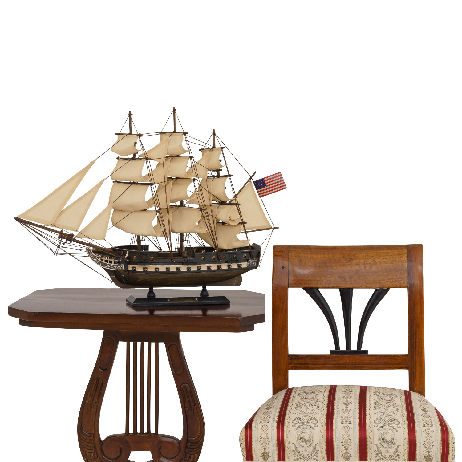 aubaho_SM02-1 Modellschiff USS Constitution Schiff Segelschiff Maritim Antik-Stil kein Bausatz