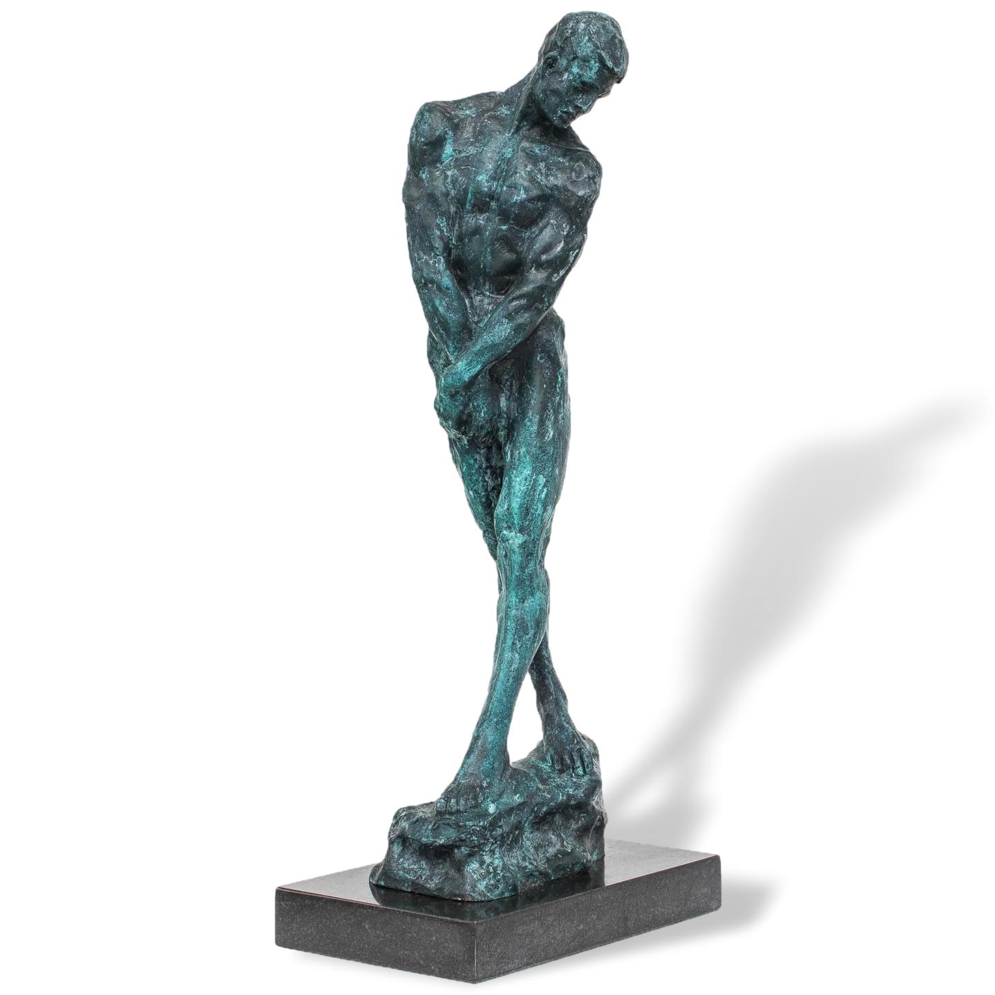 YB178-100-aubaho-1 Bronzeskulptur Akt Mann erotische Kunst Bronze Skulptur Figur sculpture (b)