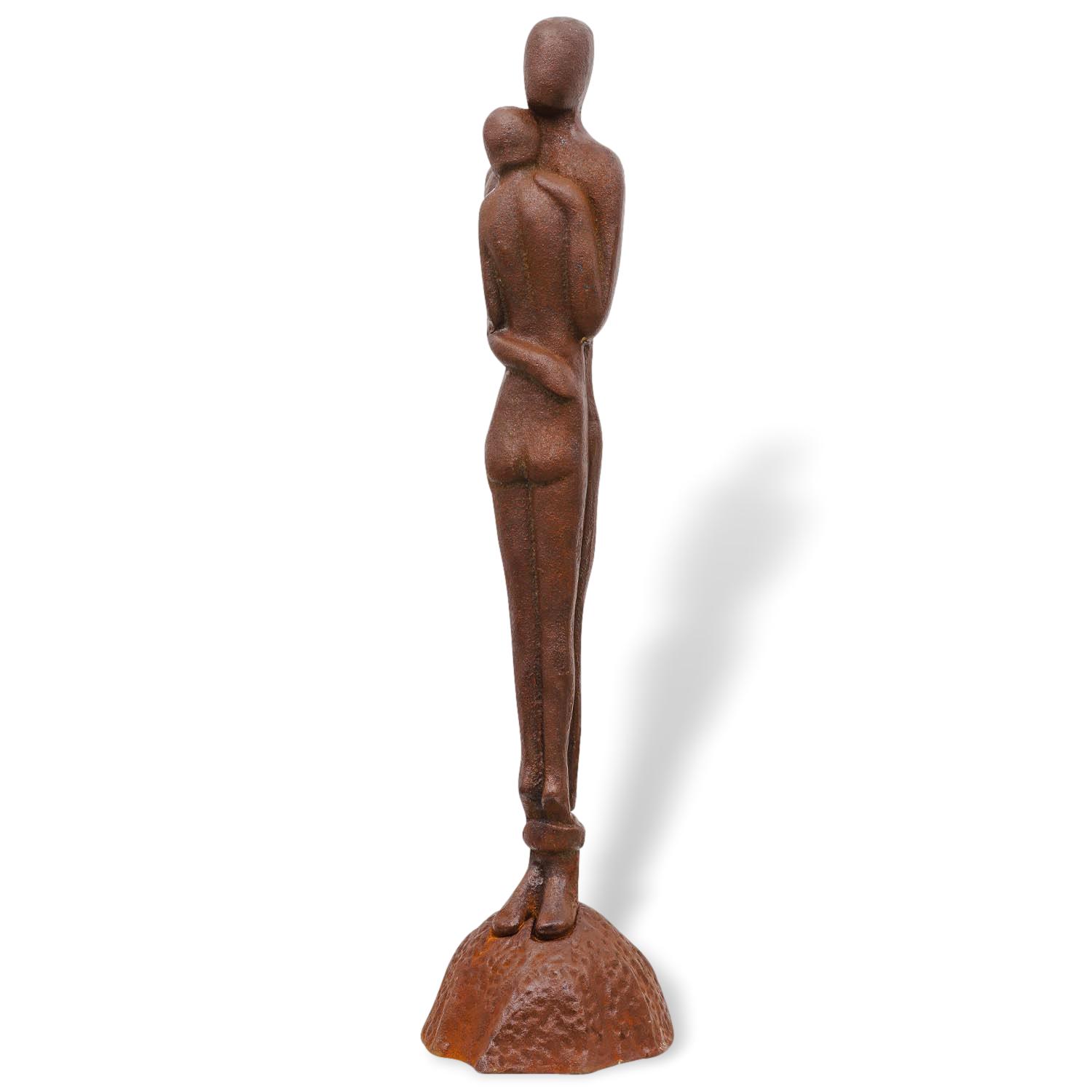 KL-95-30 Skulptur Statue Figur Liebespaar Liebe Paar Hochzeit Eisen Garten 67cm (e)
