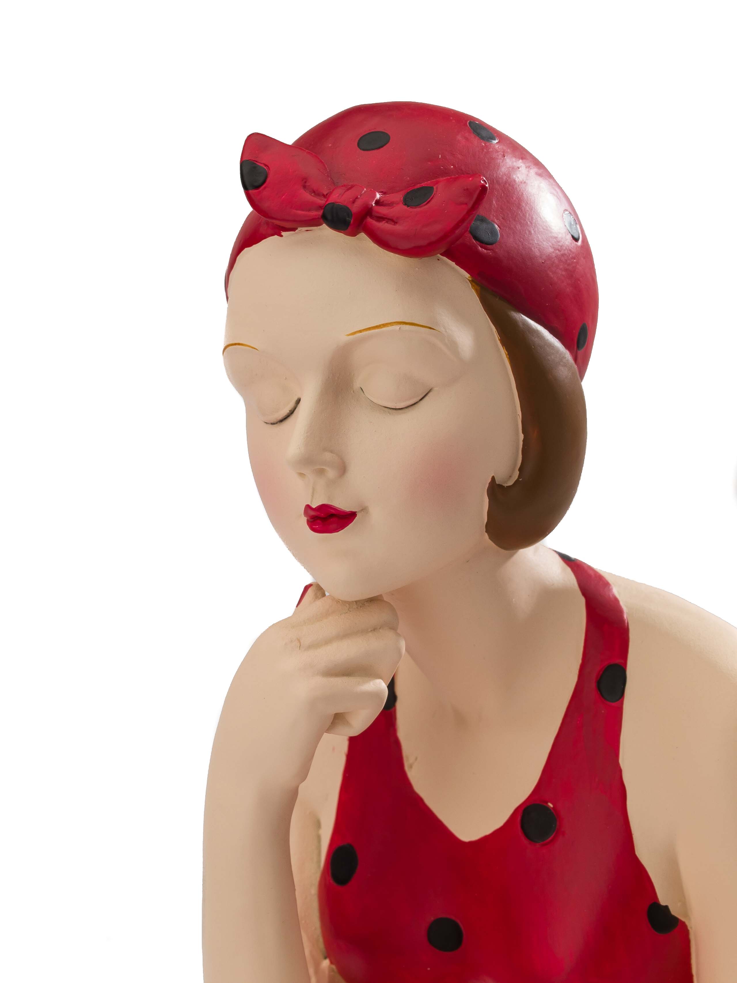 NB-72-2 Figur Pin-up-Girl 50er 60er Jahre Sexy Akt Sonnenbad am Strand Vintage Stil