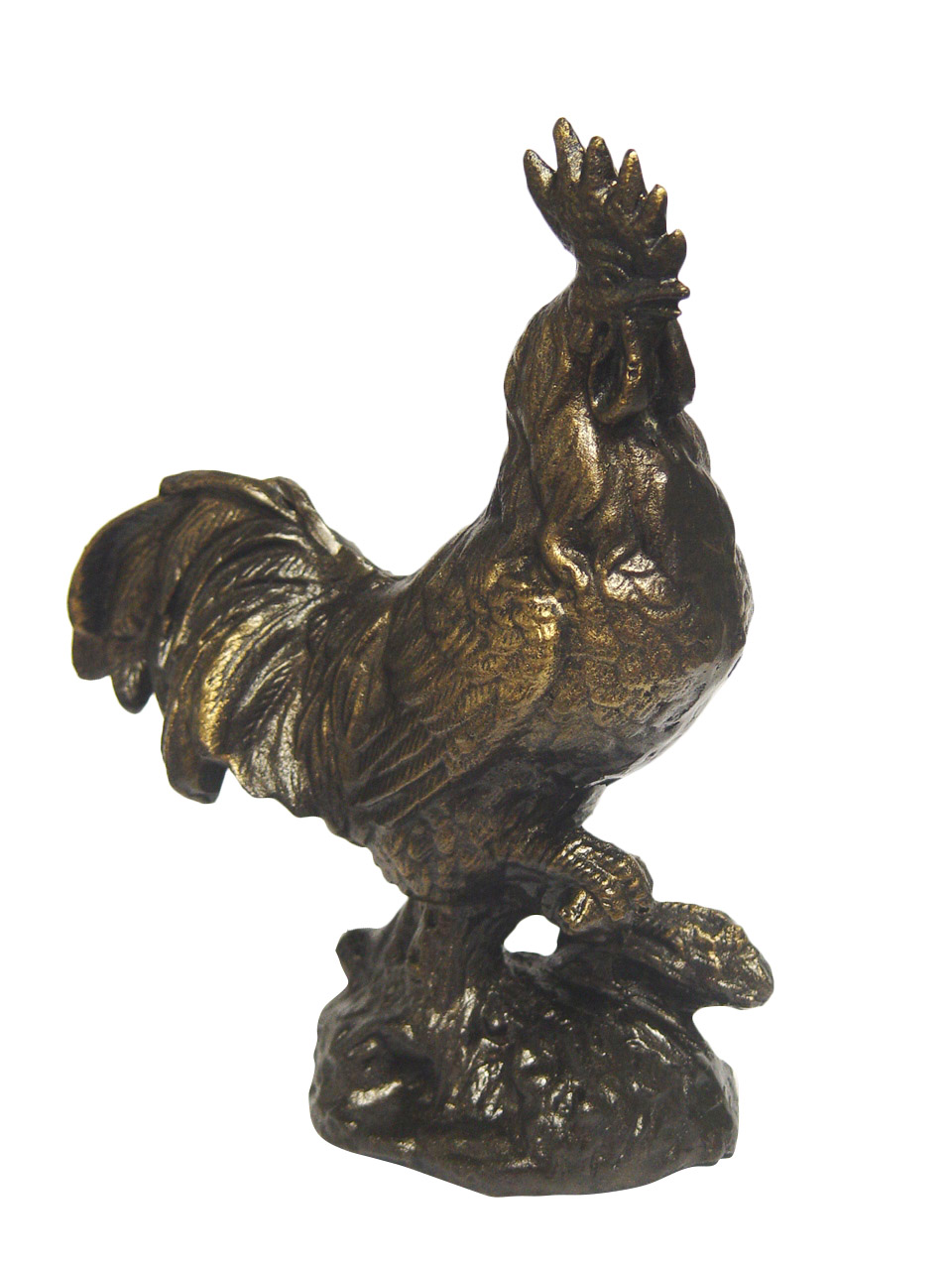 JP-080 Sculpture rooster figure iron antique style 28cm