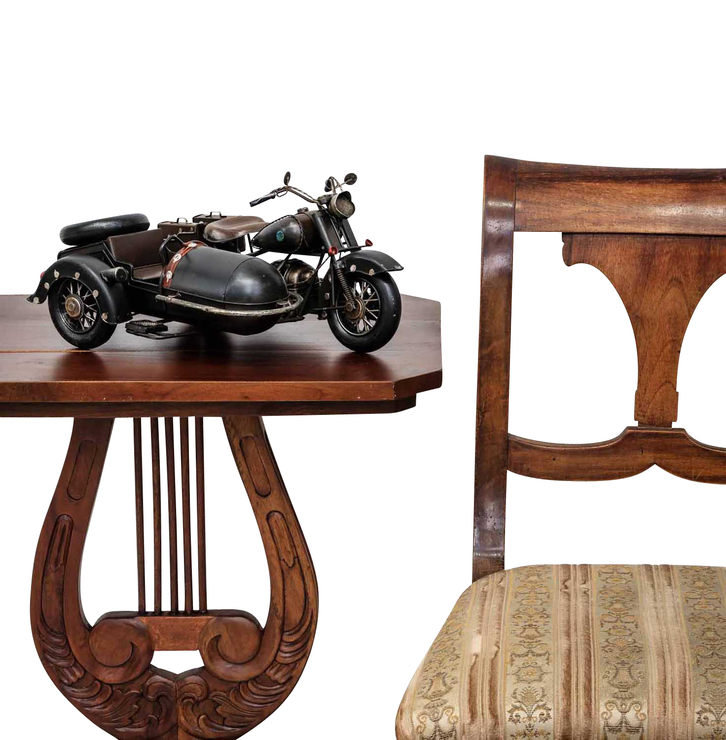 BL-211-6XJELUMe477WHW Modellmotorrad Nostalgie Blech Metall Motorrad Oldtimer Antik-Stil 35cm