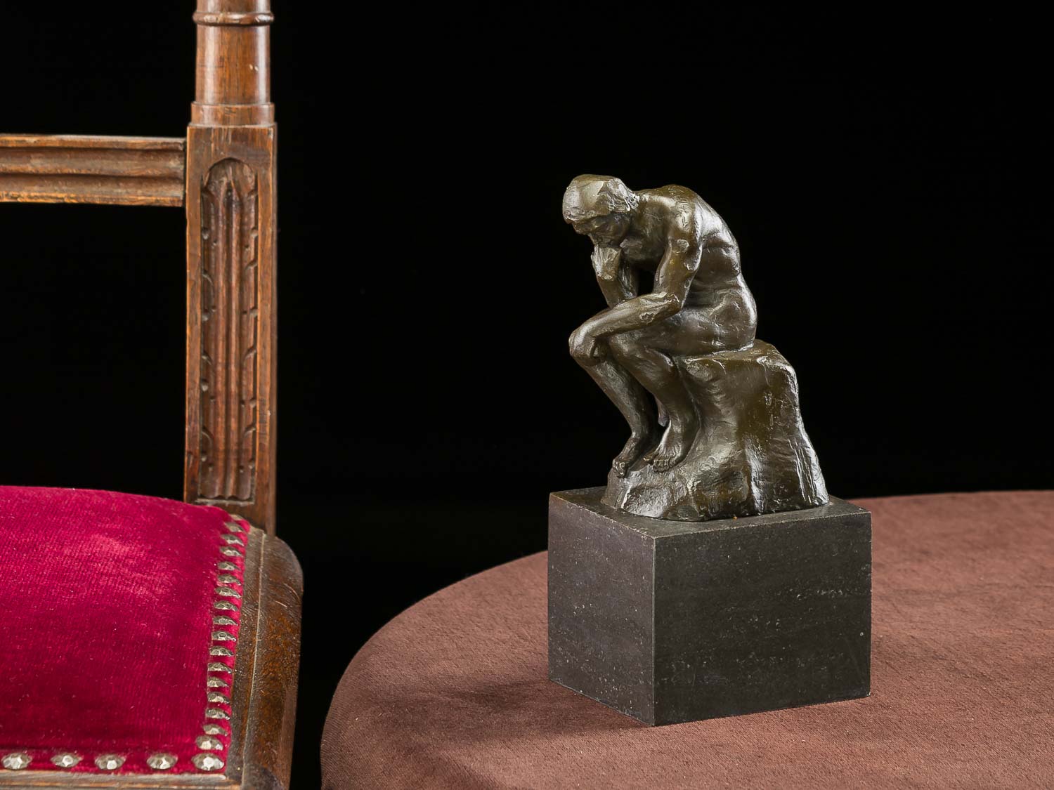 2016-05-25_Auktionshaus_031 Bronze Denker Bronzeskulptur Bronzefigur nach Rodin Skulptur Kopie Replik