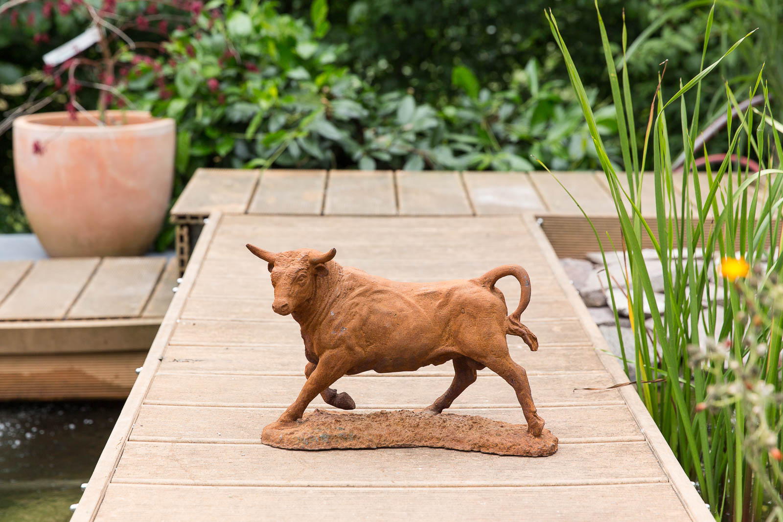 PD-26-R-1 Skulptur Stier Gartenfigur Figur Eisen Garten garden sculpture iron bull art