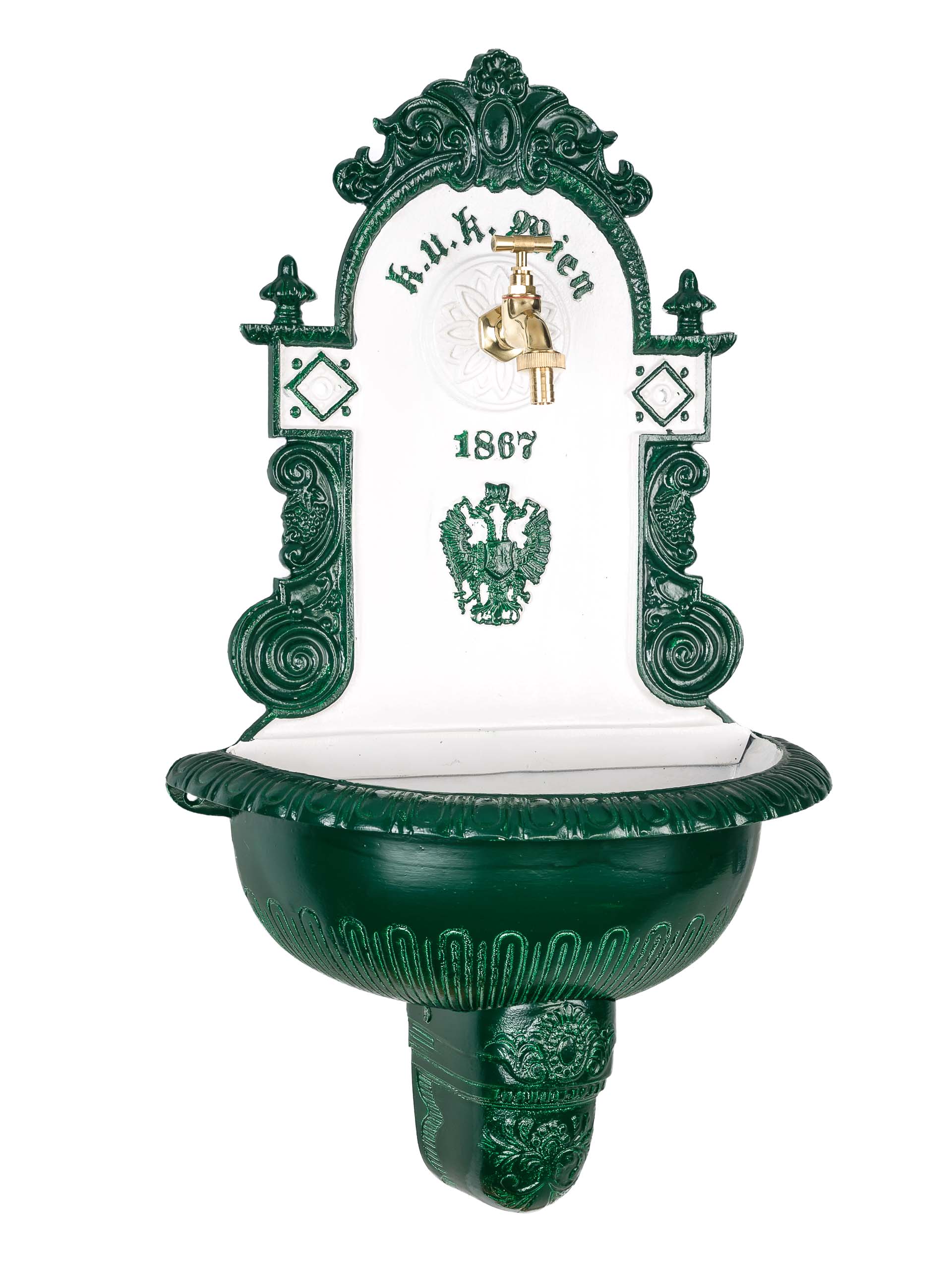 2015-11-07_Auktionshaus_01956729b6748bb5 Waschbecken Brunnen Wandbrunnen 72cm Alu Garten im antik Stil fountain garden