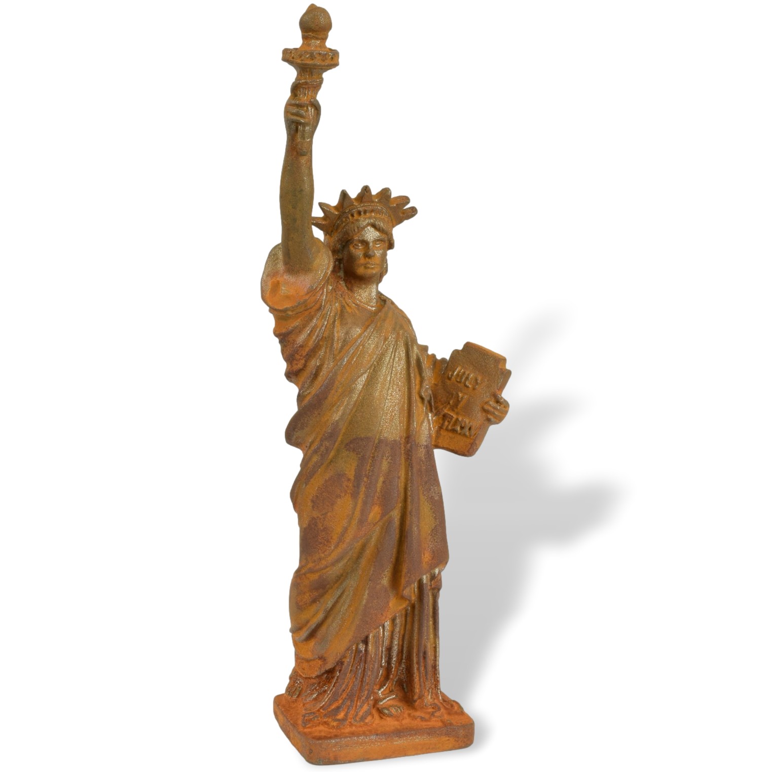 Figure Statue of Liberty Iron Garden Rust Iron Figure Sculpture Antique Style Figure Statue of Liberty Iron Garden Rust Iron Figure Sculpture Antique Style