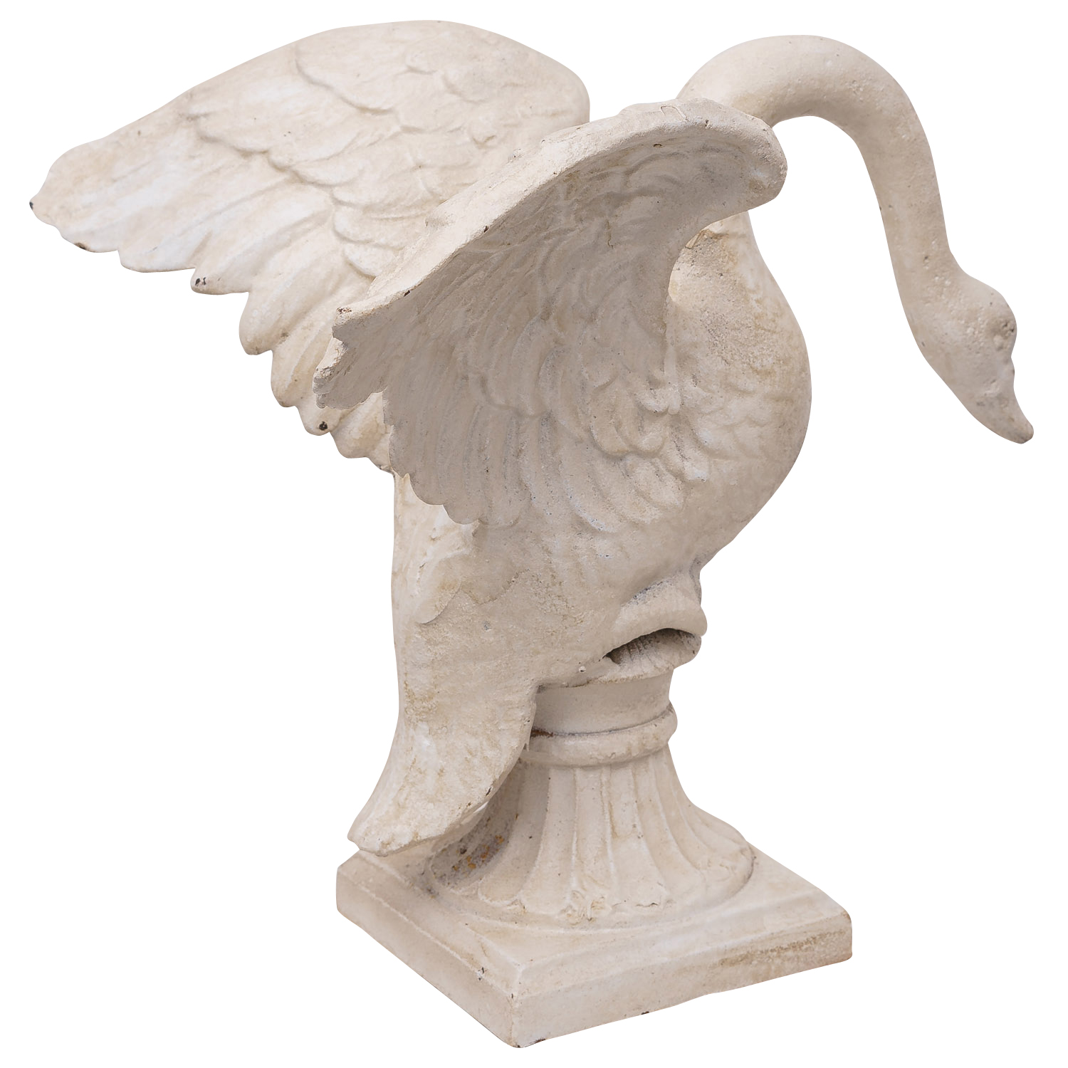 Eisenfigur Schwan Skulptur Entenvogel Dekoration Garten Eisen Figur Antik-Stil
