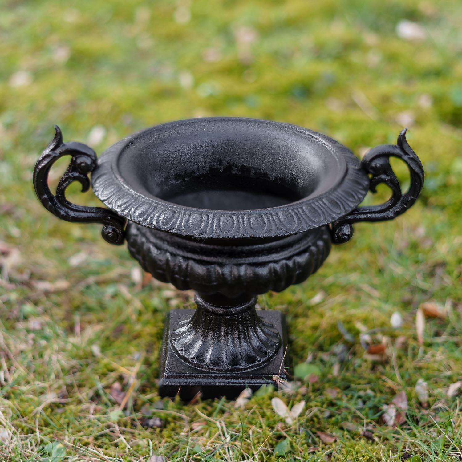 GU082-1 Nostalgie Amphore Pflanzkübel Blumentopf Blumenkübel Eisen Antik-Stil schwarz