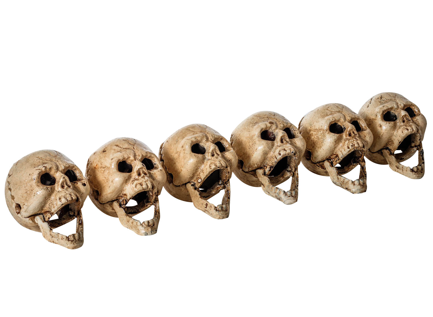NG-81-Set-05 6x Flaschenöffner Totenkopf Bieröffner Figur Öffner Eisen Antik-Stil 7cm