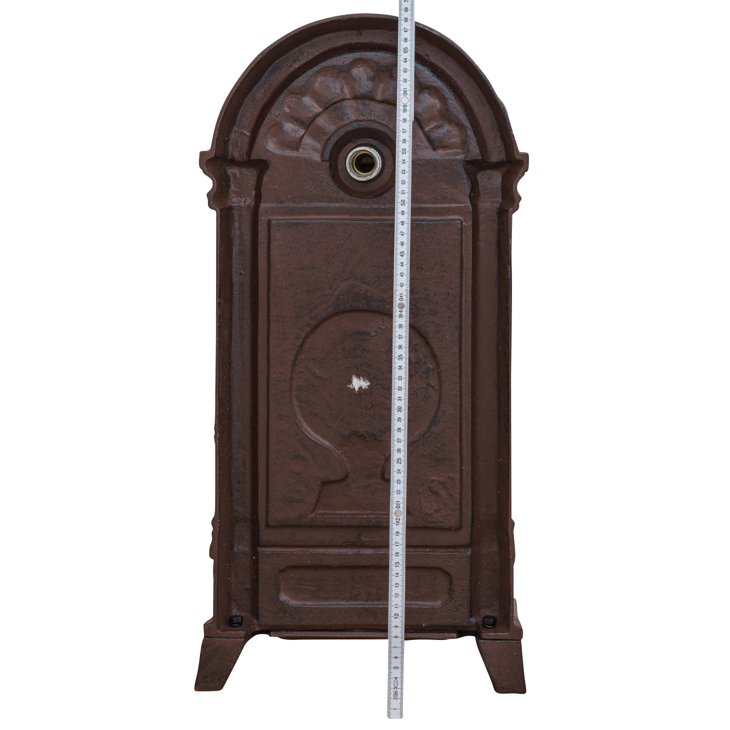 Standbrunnen Brunnen Waschbecken Eisen Wandbrunnen Antik-Stil 69cm braun