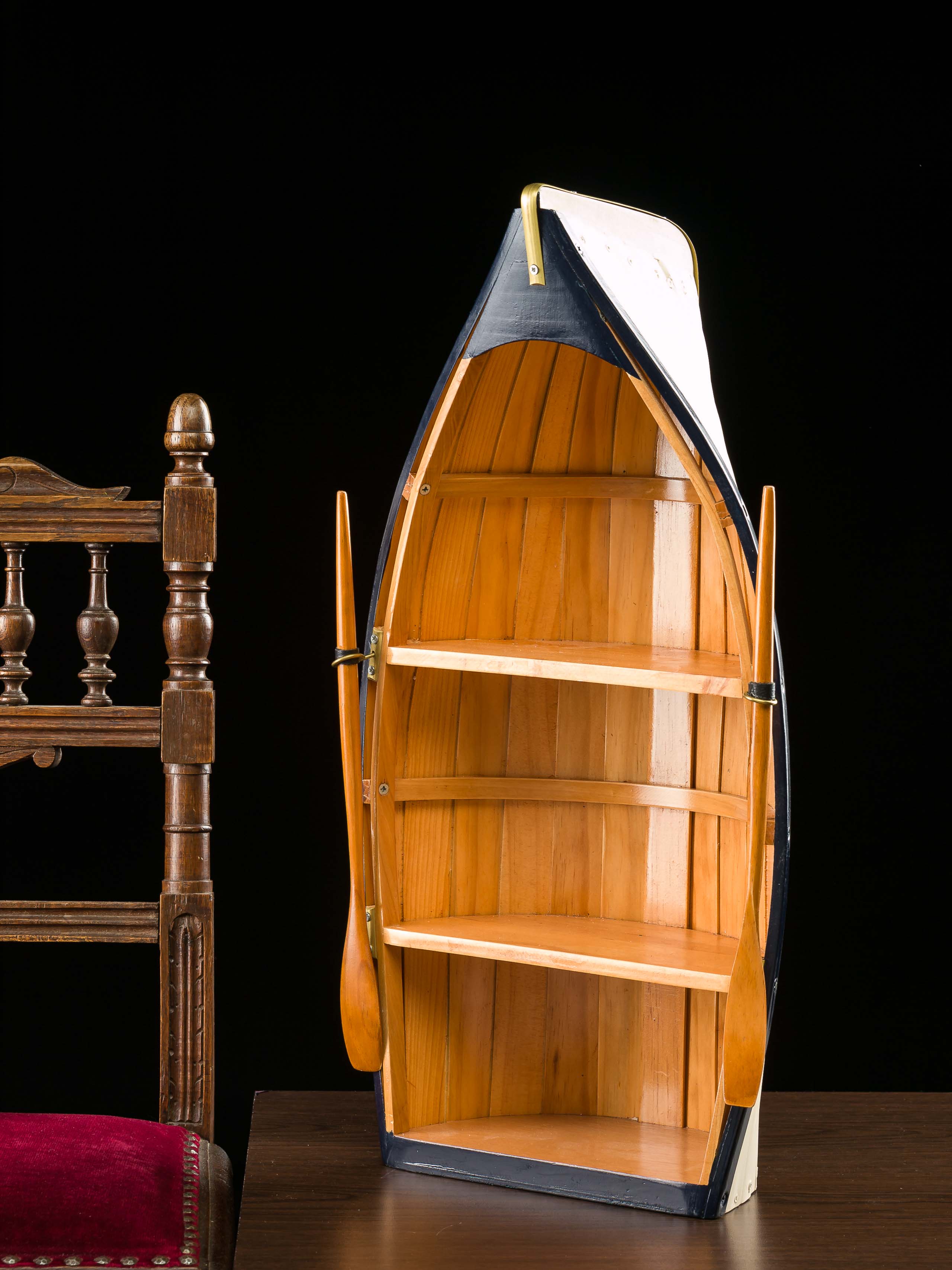 5201-2  Zum Heranzoomen mit der Maus über das Bild fahren Ähnlichen Artikel verkaufen? Selbst verkaufen Details zu  Regal Boot Holz Bootsregal Wandregal Schiff Maritime Deko Schrank 62cm