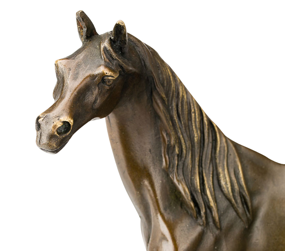 im-bronze119c Bronze Pferd Araber Bronzeskulptur Bronzefigur Figur Skulptur antik Stil horse